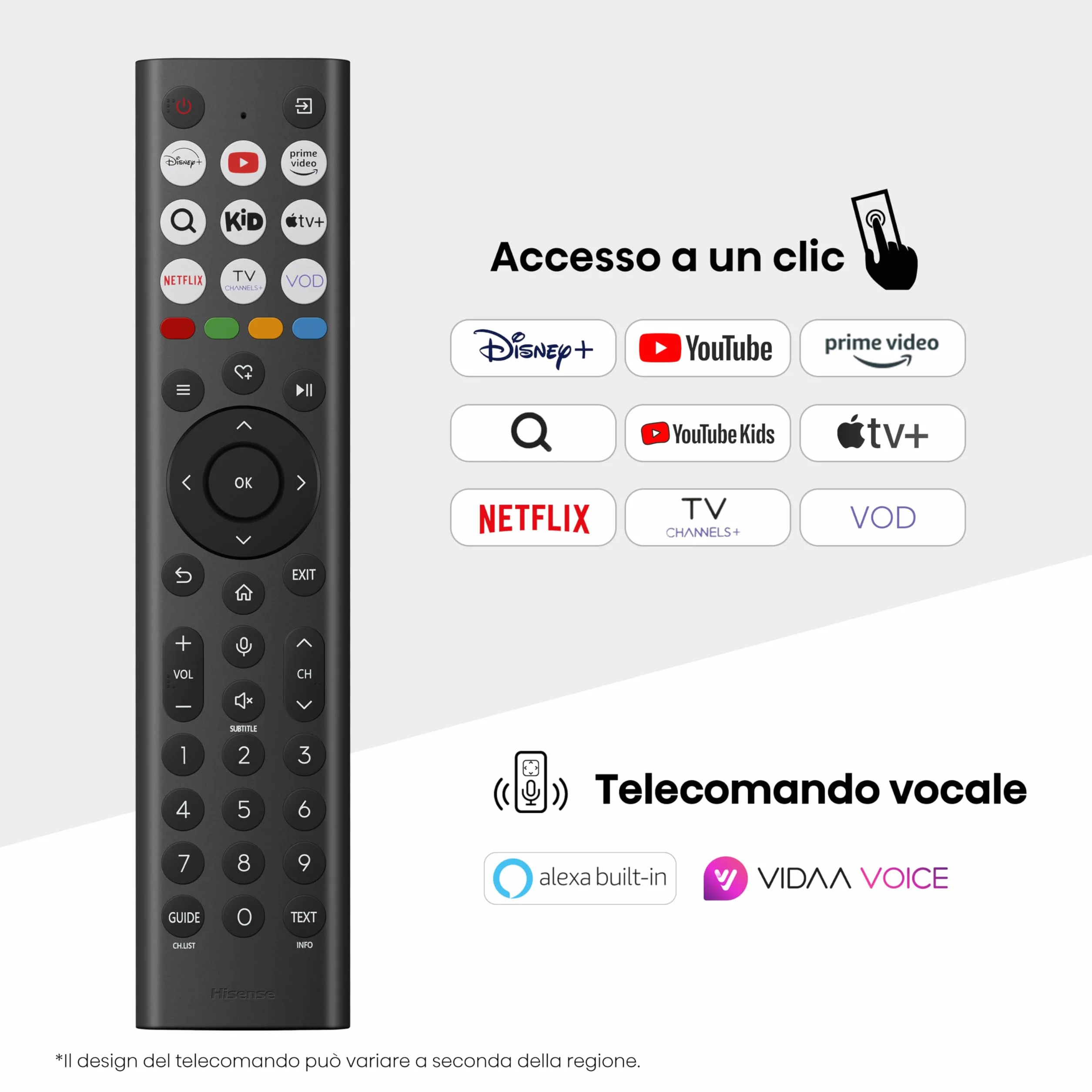 Hisense TV 65" Mini-LED 4K 144Hz Smart VIDAA U8 Dolby Vision IQ HDR10+ Adaptive Dolby Atmos 2.1 Subwoofer Alexa Built-in