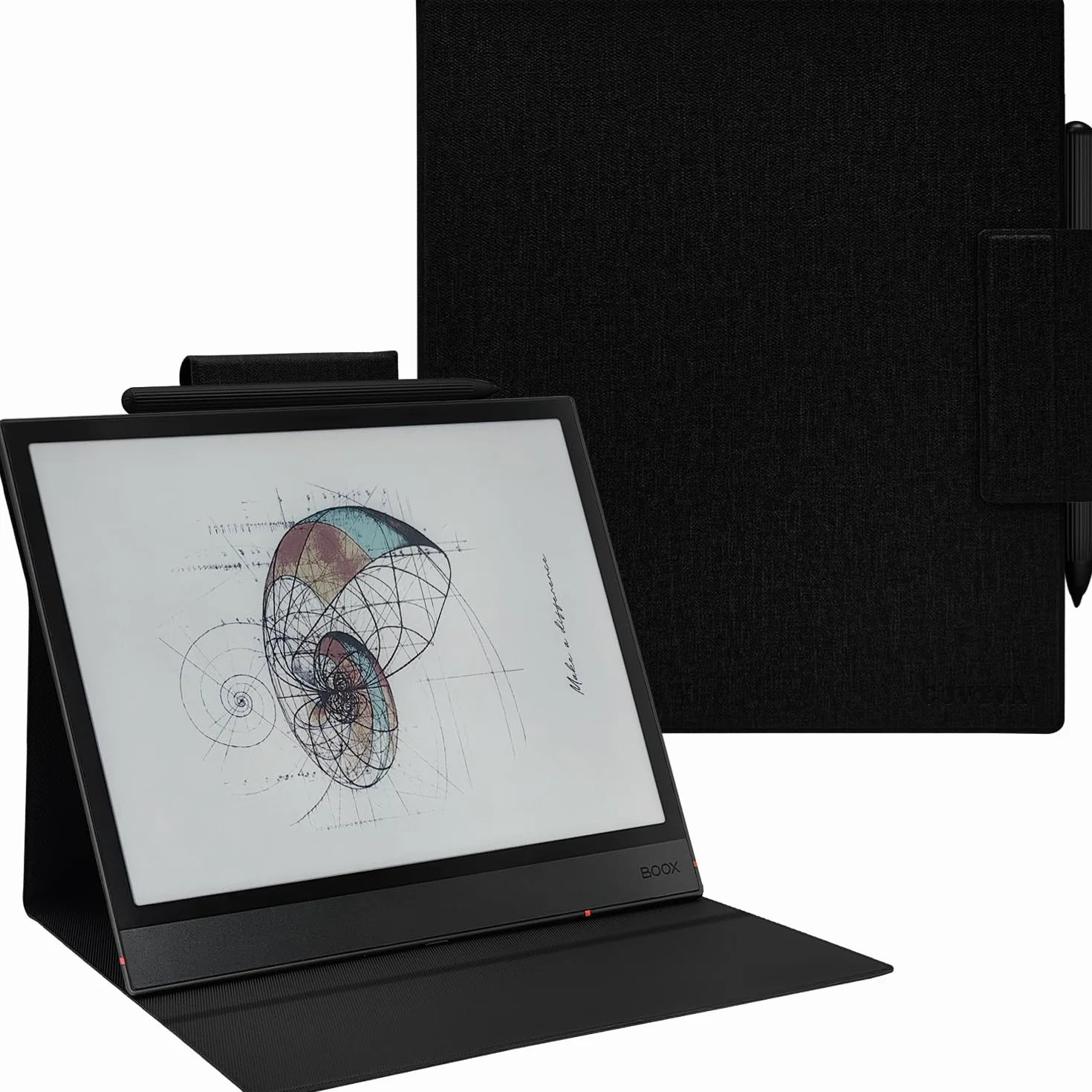 Custodia magnetica con supporto per Onyx Boox Note Air 4 C/Note Air 3 C (2024/2023) Custodia in pelle ultra sottile leggera con fibbia magnetica per penna, accensione e spegnimento automatico
