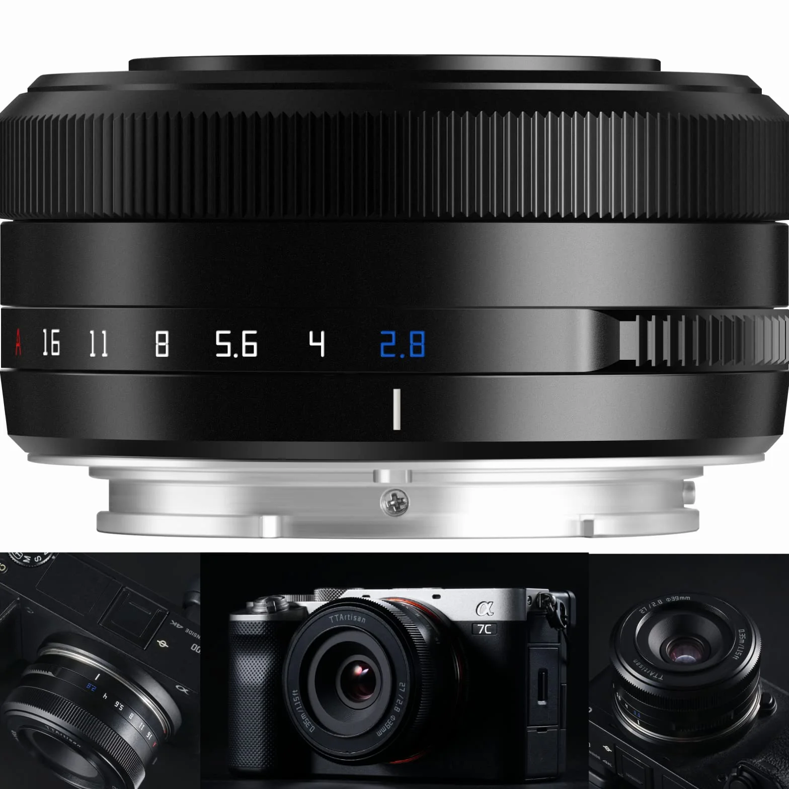 TTARTISAN 27mm F2.8 obiettivo autofocus APS-C per fotocamera mirrorless solo per fotocamere Sony E-mount A5000 A6600 NEX-3 NEX-3N NEX-7 NEX5 CA7 A7I A7R A7S A7SI A7SII A9 e altro.(nero)