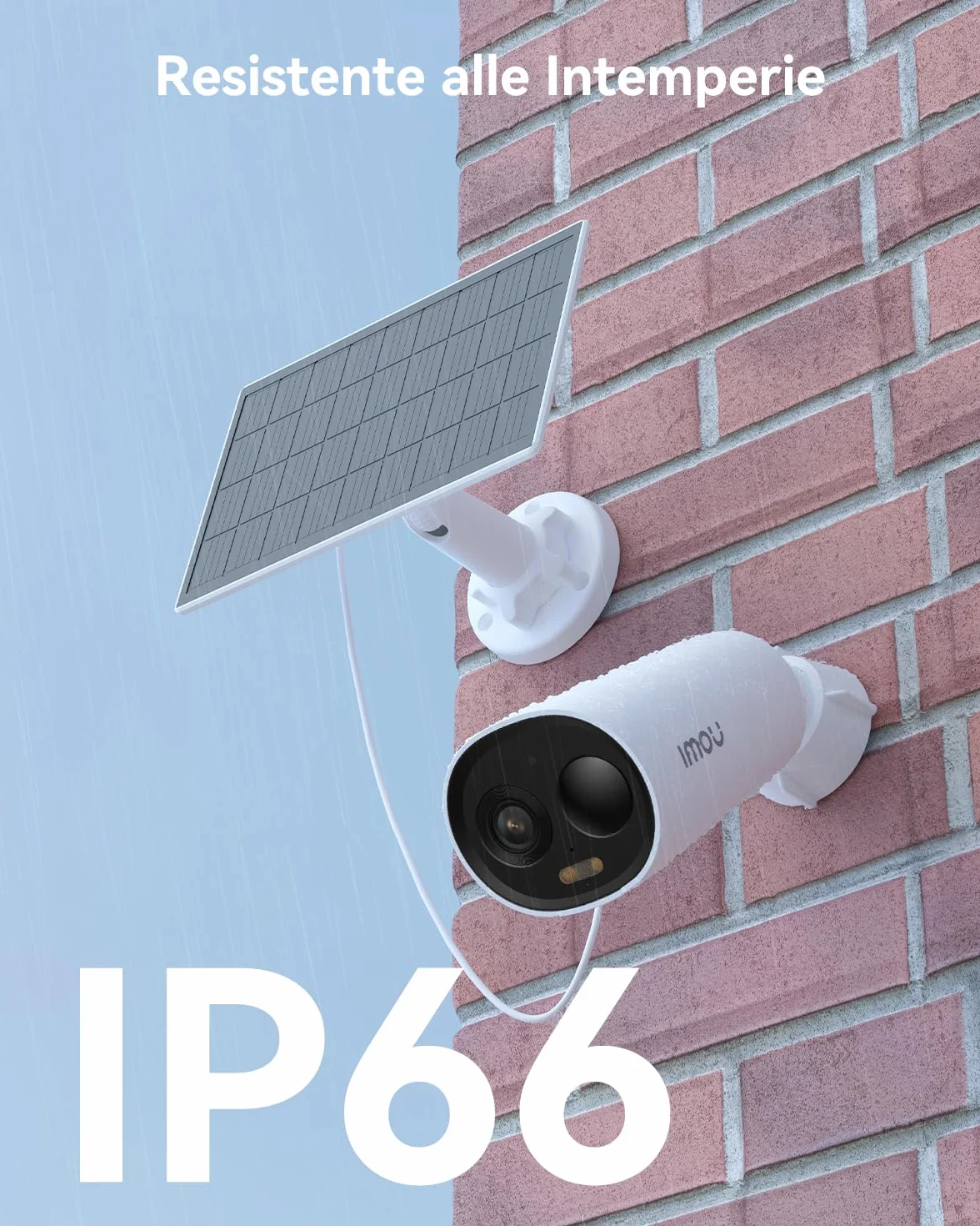Imou 3K Telecamera Wi-Fi Esterno Senza Fili con Pannello Solare, Videocamera Sorveglianza Esterno Batteria 5MP, Rilevamento Umano/PIR, Visione Notturna a Colori, IP66, Modalità Privata, 2,4ghz