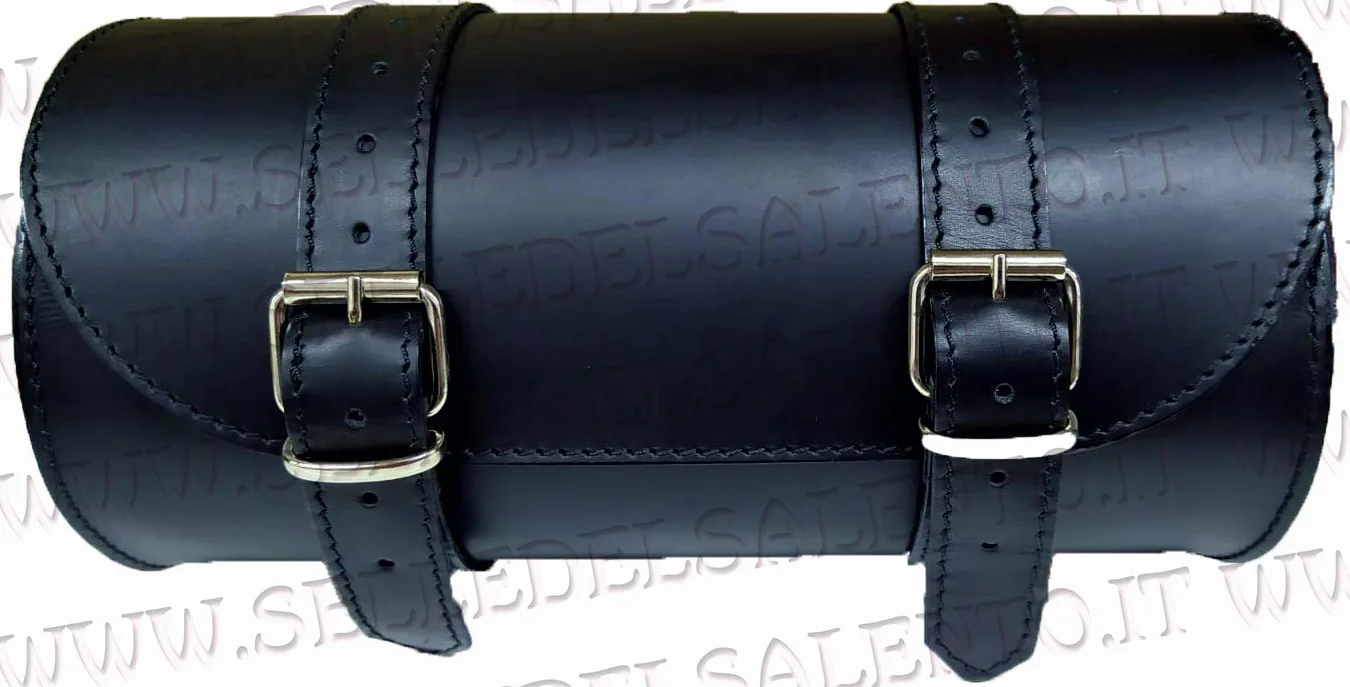Selle del Salento Barilotto borsa moto in pelle 25x12 portaattrezzi bikebag Satteltasche compatibile con harley devindson moto guzzi triumph