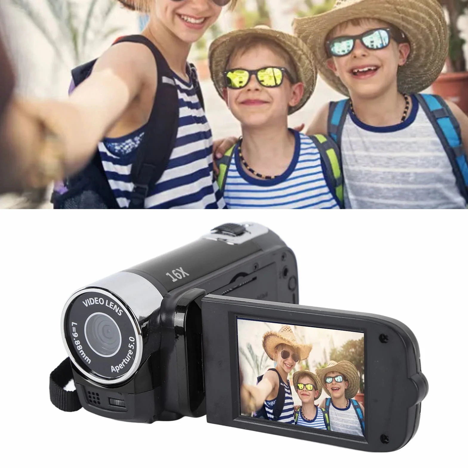 Videocamera digitale 16MP Schermo Girevole 2,7