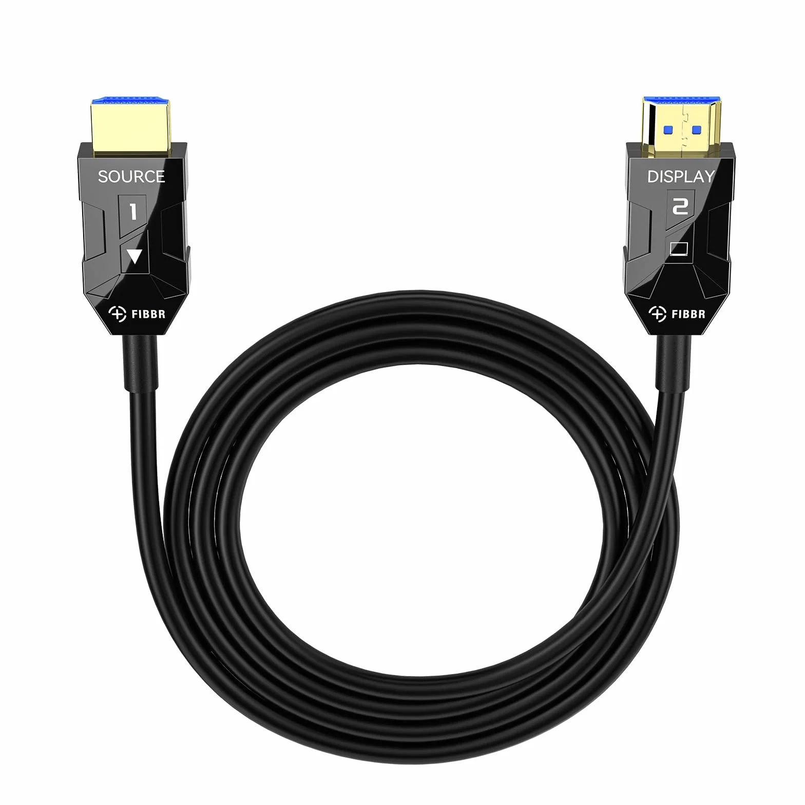 FIBBR 8K HDMI 2.1 Cavo in Fibra Ottica 30M, 48Gbps Ultra High Speed HDMI/AOC Cavo Attivo, 8K@60Hz 4K@120Hz/144Hz eARC Dynamic HDR Dolby Effetti Sonori Cavi per Home Theater, Amanti dei Giochi, Ufficio