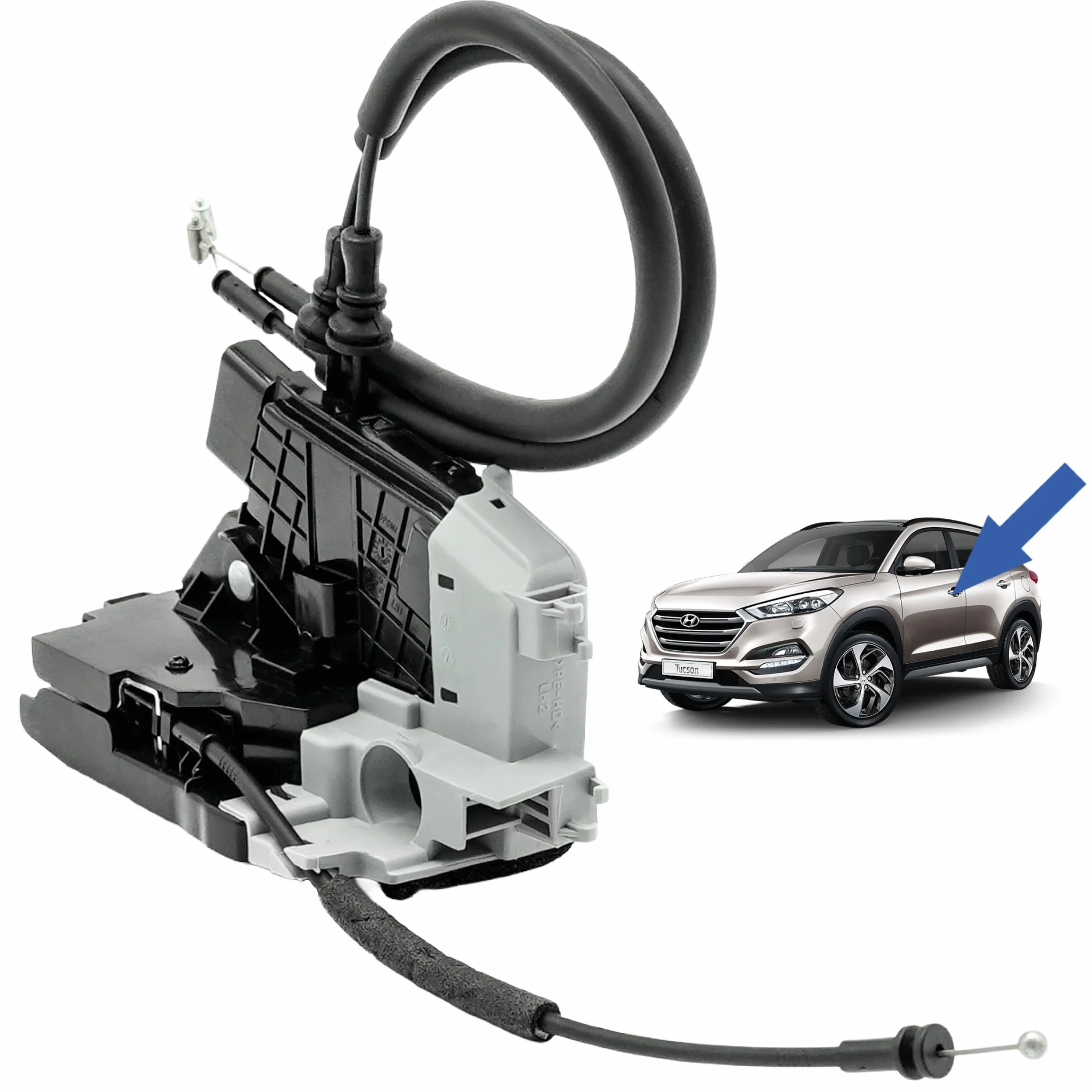 Serratura compatible per Tucson (2015-2020) chiusura centralizzata | anteriore sinistro (guida). 81310D3010