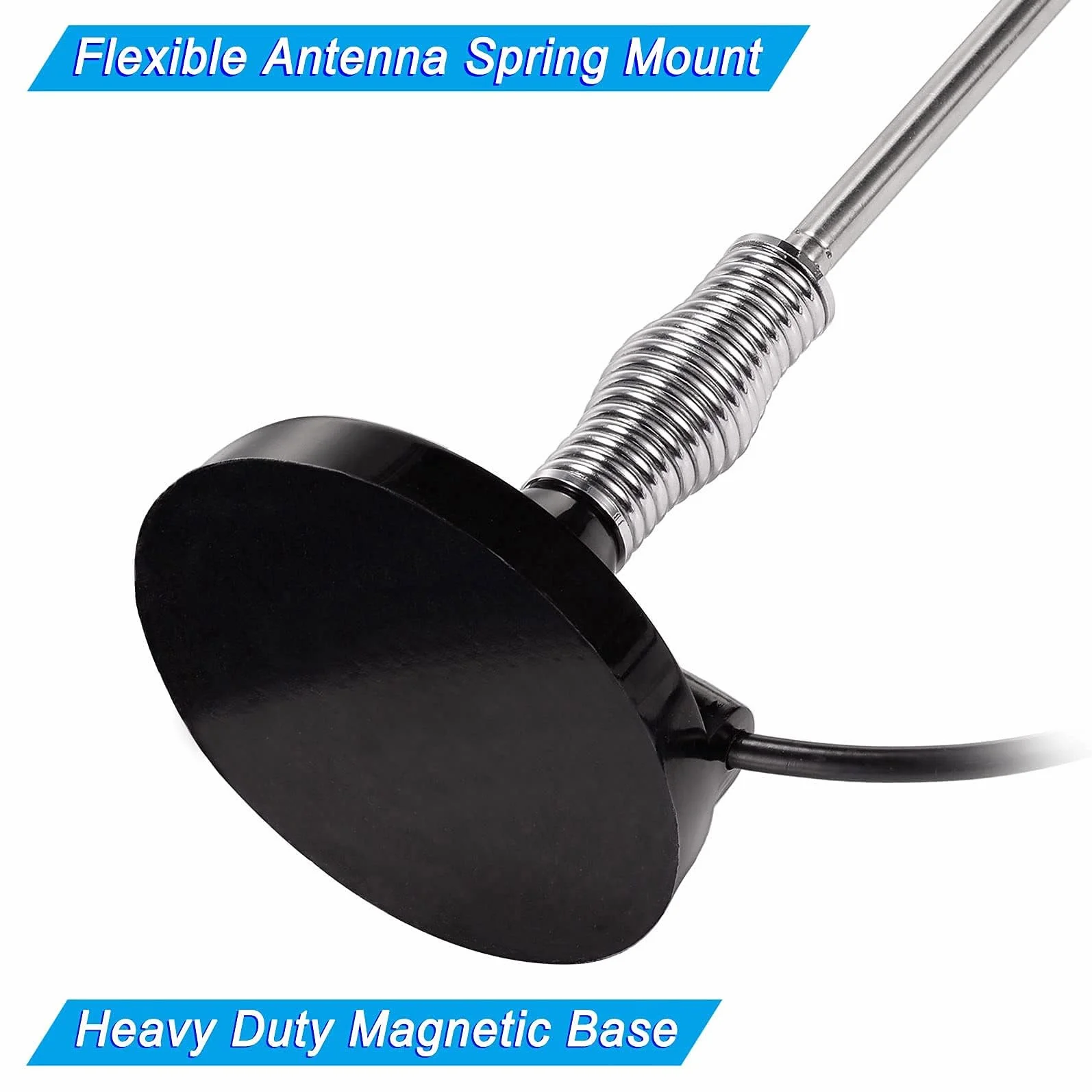 Bingfu Antenna CB Veicolare Camion Camper Auto 27MHz Base Magnetica PL259 e BNC Compatibile con Cobra Midland Uniden Maxon President Radio CB Mobile/Bobina di Rame Interna/Acciaio Inossidabile