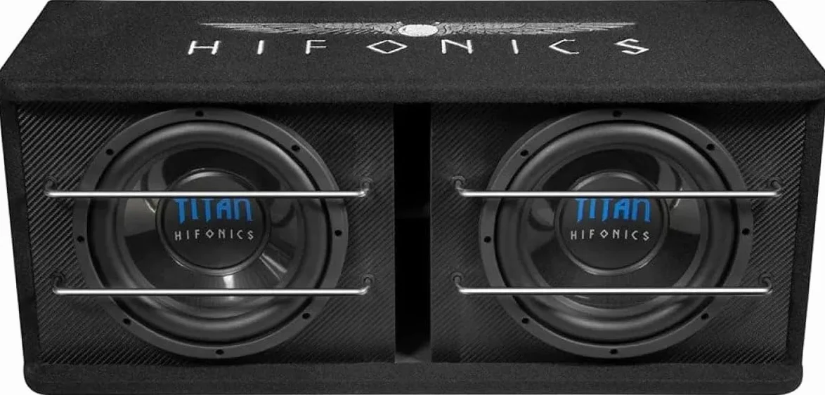 HIFONICS TDA250R | 2 x 25 cm (10') Aktiv-Dual-Bassreflex Subwoofer