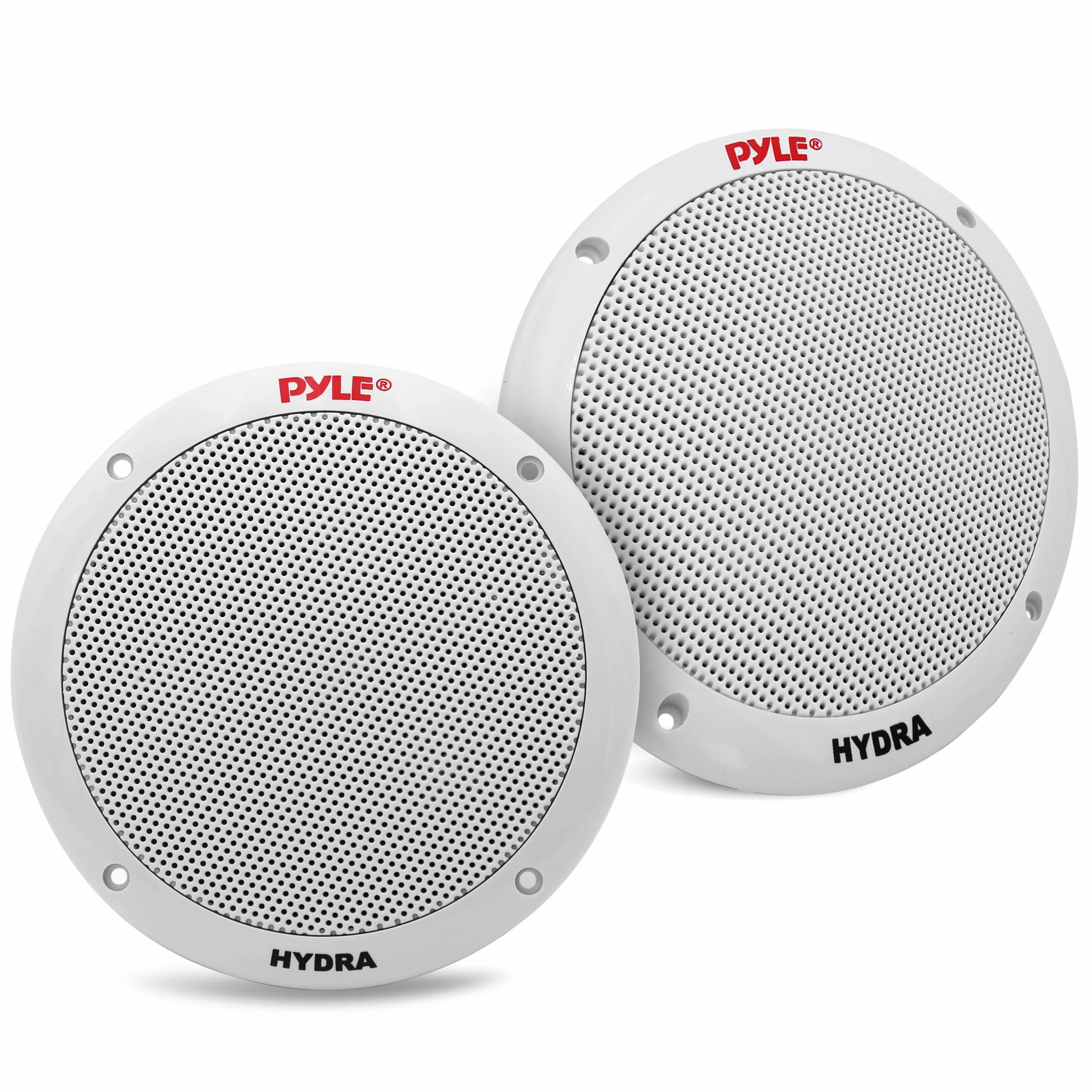 Pyle Altoparlanti Marini 16,5 cm 2 Vie, Casse Audio Impermeabili Resistenti alle Intemperie, Sistema Stereo Esterno 400 Watt, Casse Cono in Polipropilene e Gomma Butilica, Speaker 1 Coppia Bianco