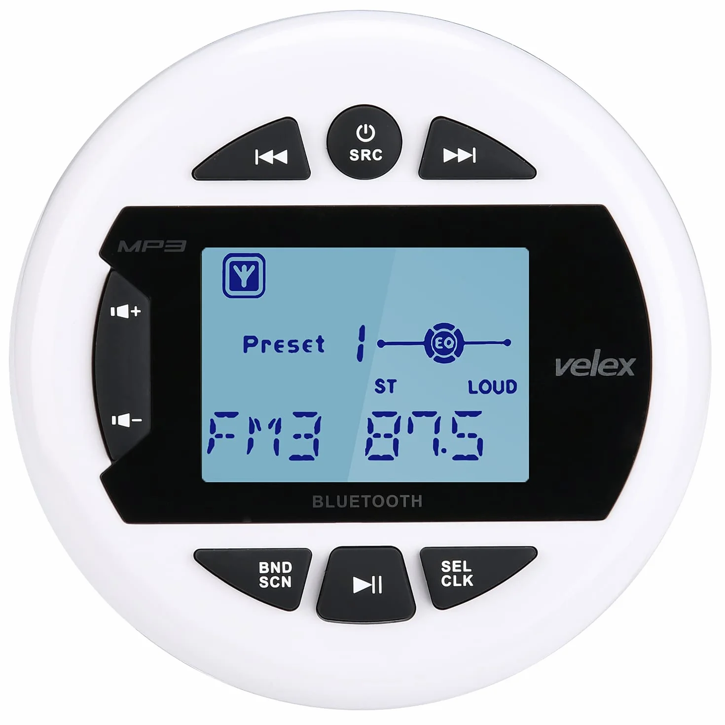 Velex, lettore multimediale e misuratore resistente all'acqua, con ricevitore e streaming audio, display positivo da 2,4"