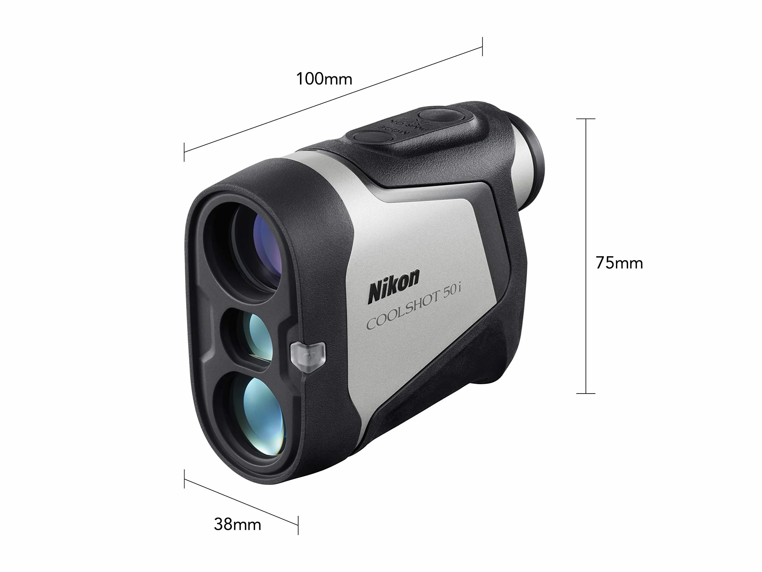 Nikon Coolshot 50i Telemetro Laser con Magnete per Innesto Incorporato, Regolazione dell'Inclinazione, Dual Locked on Quake, Grigio