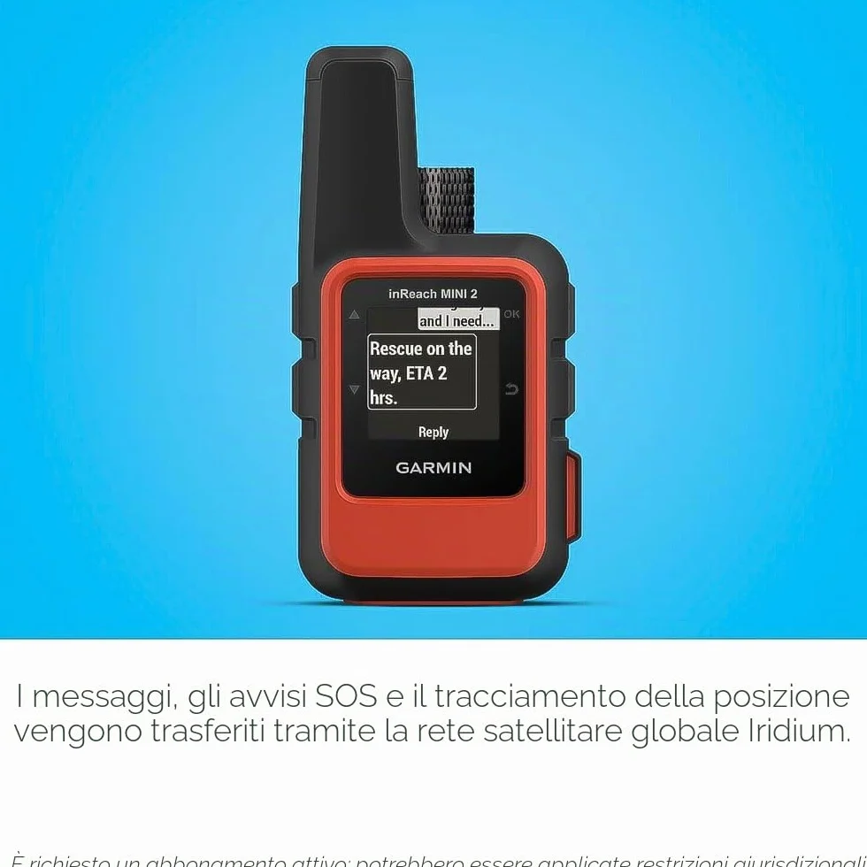 Garmin inReach Mini 2, Comunicatore satellitare leggero e compatto, palmare per escursionismo, arancione - 010-02602-00