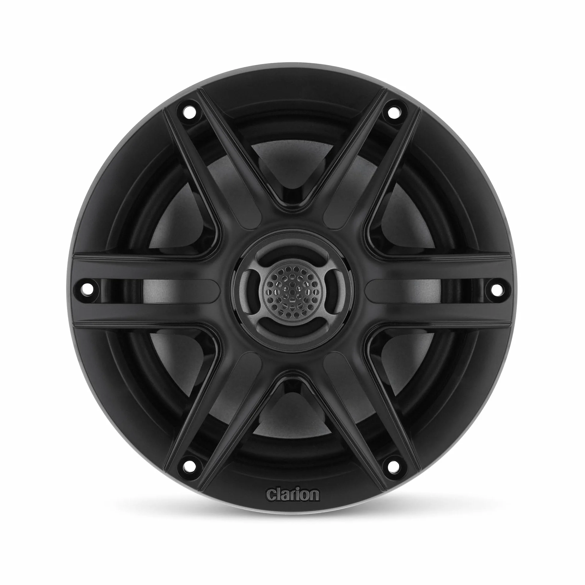 Clarion CMS-651-SWB - Altoparlanti coassiali marini da 16,5 cm, 30 W RMS, potenza 1/2" (13 mm), tweeter a cupola in polimero, include griglie sportive bianche e nere