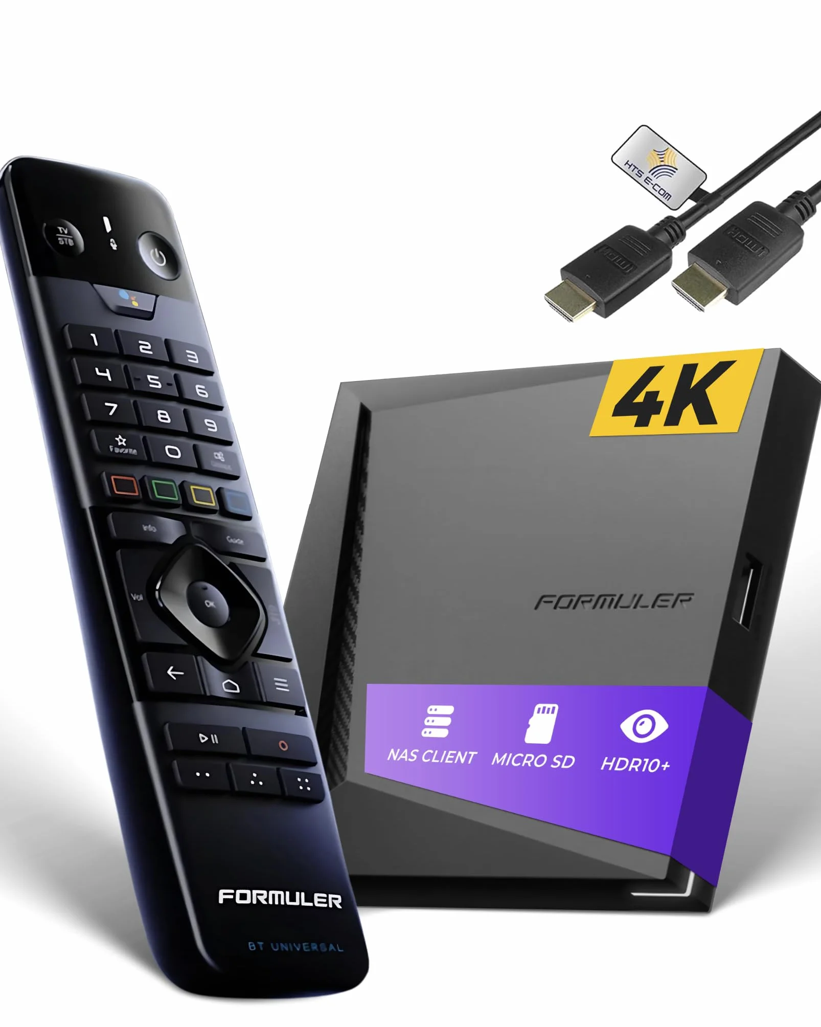 Formuler Z11 PRO MAX 4K BT1-Edition Android 11 OTT Media Player, 4K UHD HDR10+ Smart OTT IP Media Streaming Box, WLAN, BT Telecomando, Widevine L1 Support, MYTVOnline3 App, HTS e-com cavo HDMI