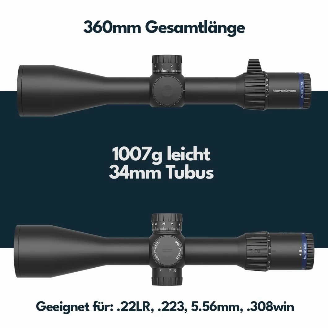 Vector Optics SCFF-34 Taurus Gen II 4-32x56 FFP - Cannocchiale per sport, airsoft e caccia, fucile ad aria compressa, visiera bersaglio, cannocchiale per fucile, scopa rifle
