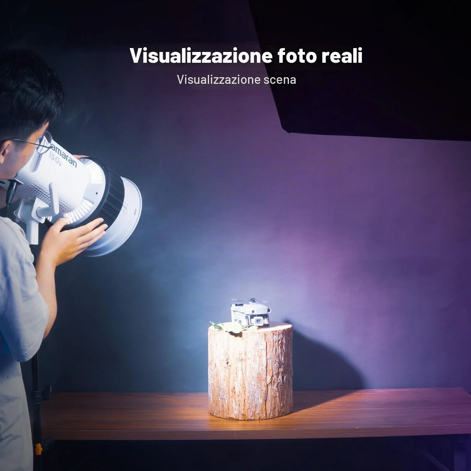 10X Lente Fresnel con Attacco Bowens e Alette a 4 Foglie, Fascio Regolabile 10°–45°, Zoom a Fuoco Posteriore per Luci COB ≤200W, Modellazione della Luce per Riprese Cinematografiche