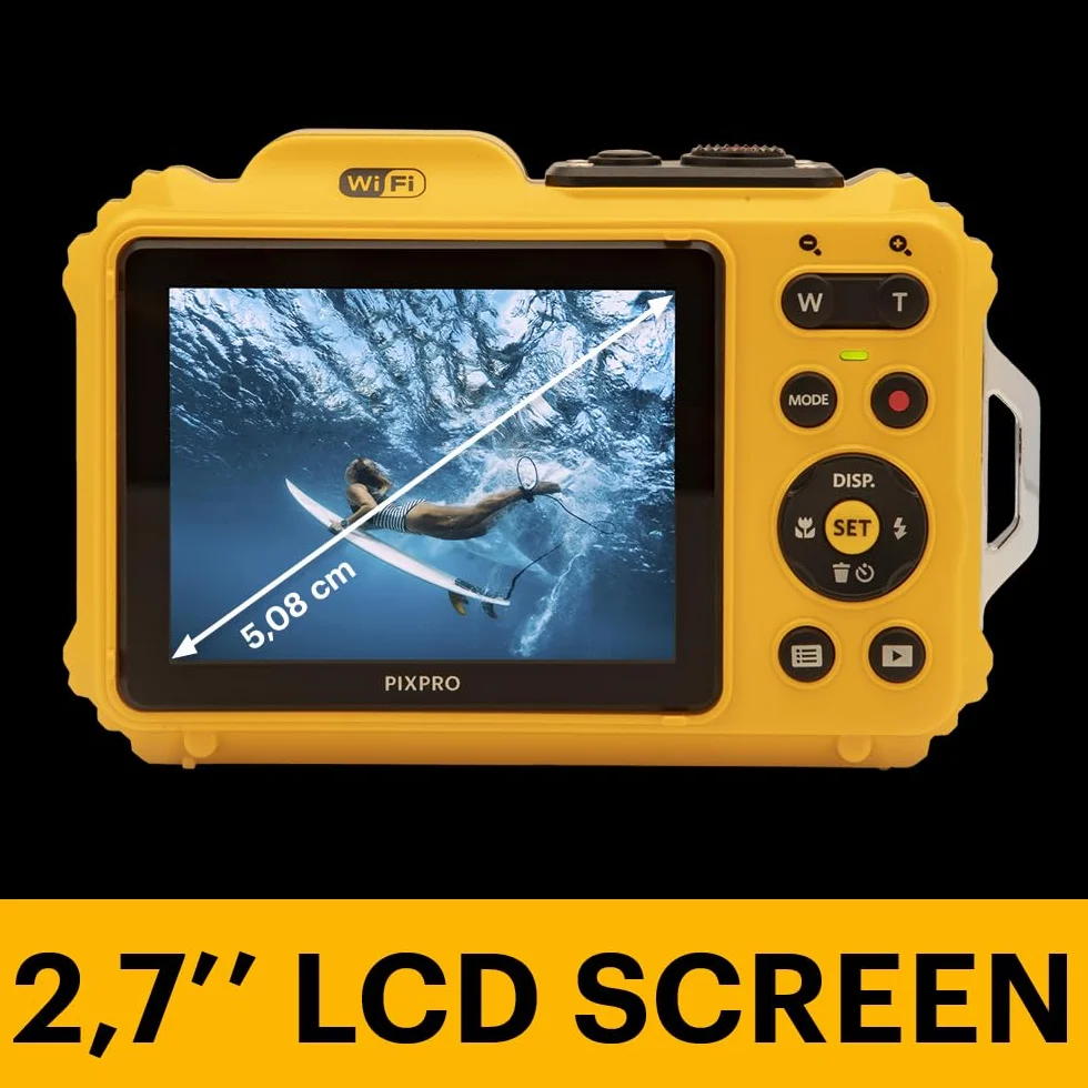 Kodak Pixpro WPZ2 - Fotocamera digitale compatta 16 MPixel, impermeabile e antiurto, colore: Giallo