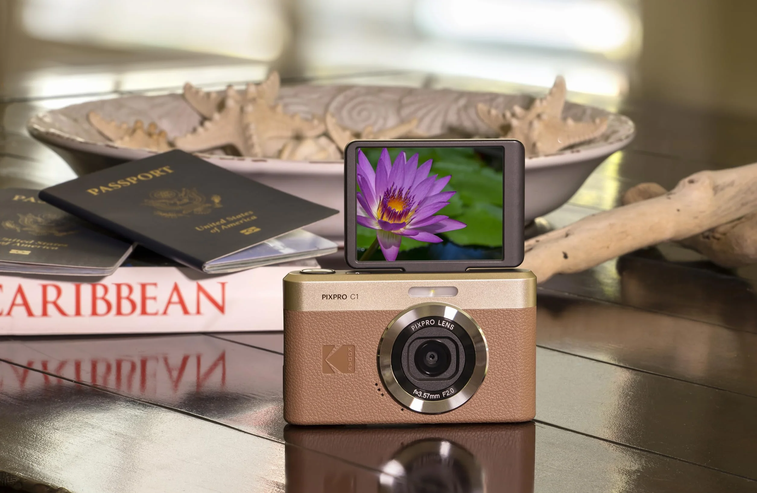 KODAK Pixpro C1 Fotocamera Digitale Ultra Compatta 13MP BSI CMOS Zoom 4X Schermo LCD 2,8" Flash LED Marrone