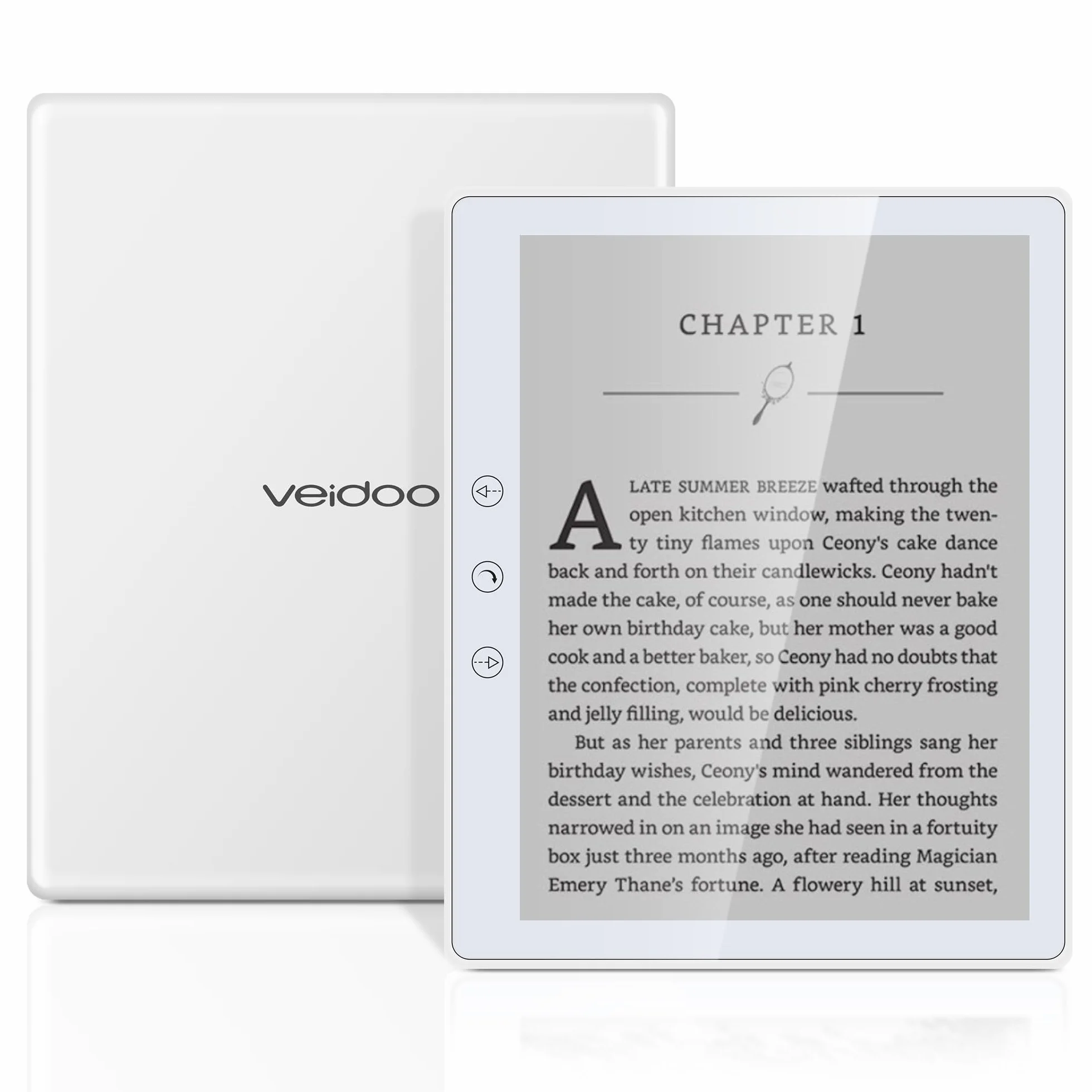 Veidoo 5.8 Pollici Lettore di Libri Elettronici, Schermo Tattile HD, Carta E-Ink, 32GB ROM, WiFi, Bianco