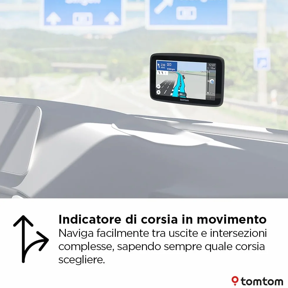 TomTom Navigatore per camion e bus GO Professional - 2a gen. (Touchscreen capacitivo da 5", mappe europee e info sul traffico in tempo reale. Progettato per camion e veicoli di grandi dimensioni)