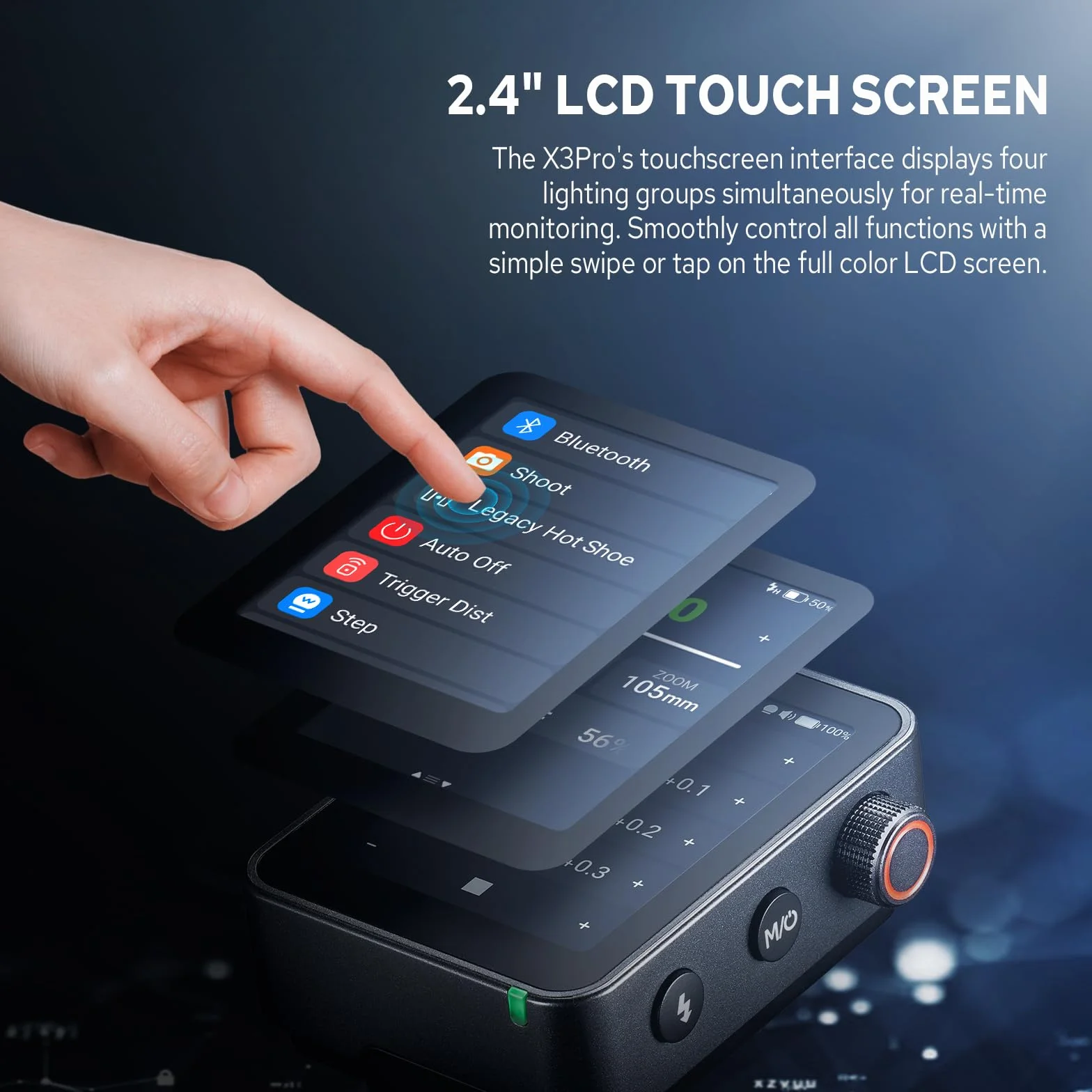 Godox X3 Pro C X3Pro C Trigger Flash TTL Wireless compatibile con Canon, Trasmettitore 2.4G Wireless con Touchscreen, Supporto Controllo APP(X3-C Versione Aggiornata)