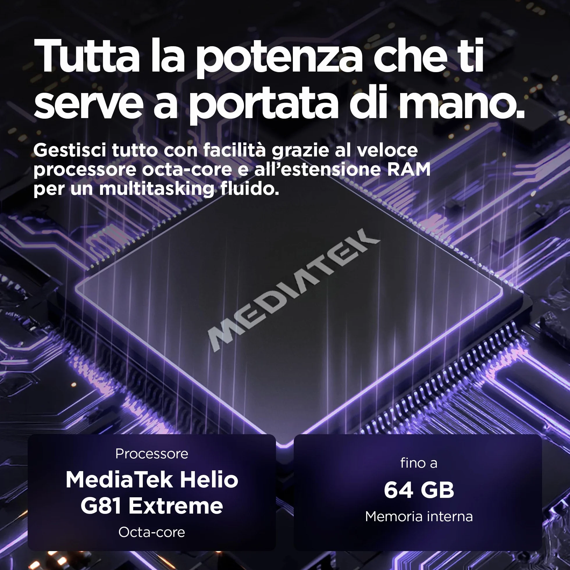 Motorola moto e15 (2/64GB, Fotocamera da 32MP + sensore antisfarfallio, Display 6.67" HD+ 90Hz Corning® Gorilla® Glass 3, 5200mAh, MediaTek Helio G81 Extreme, Android 14 Go Edition), Denim Blue