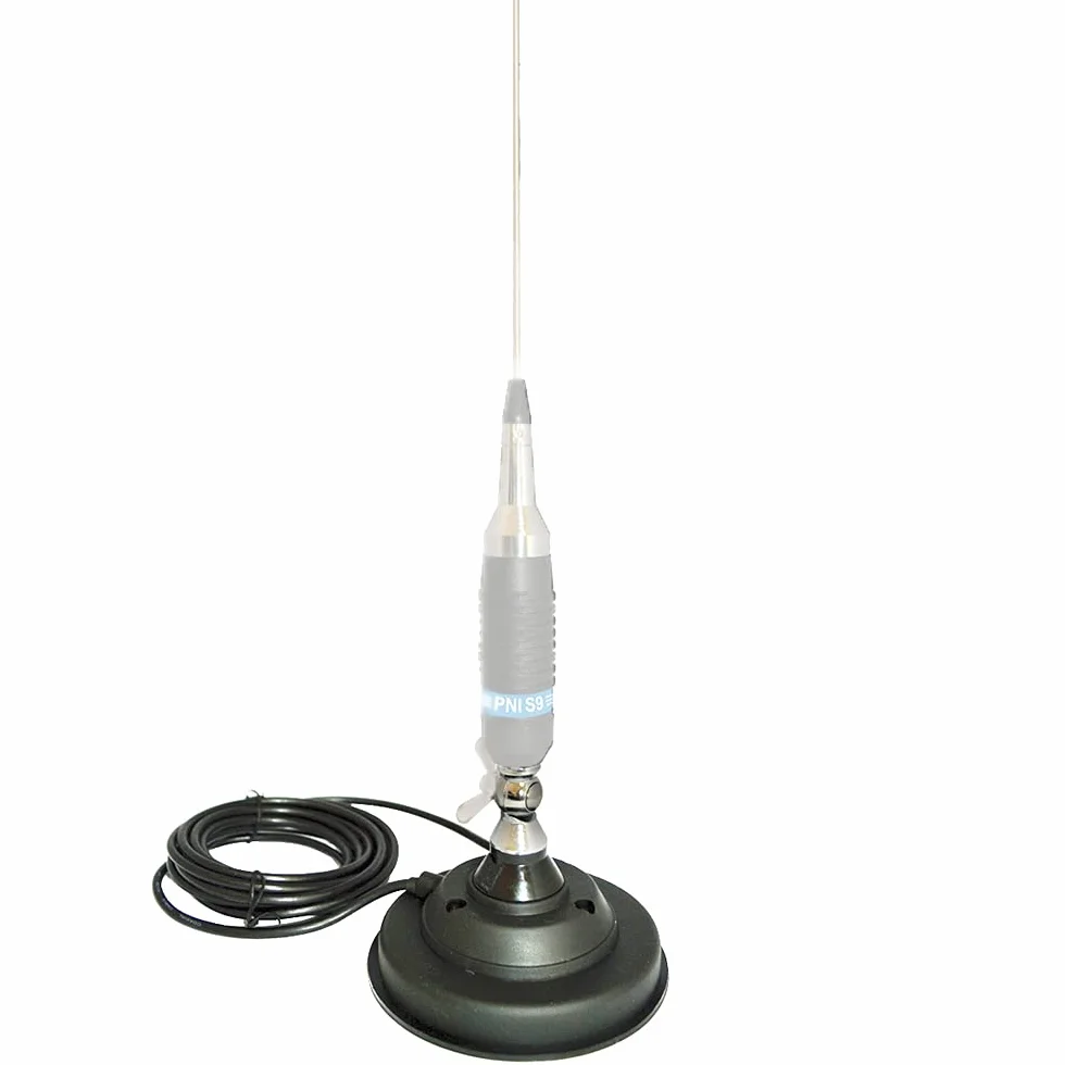 Attacco magnetico per antenna CB PNI 120 DV 125mm, cavo RG58 4m, connettore PL259