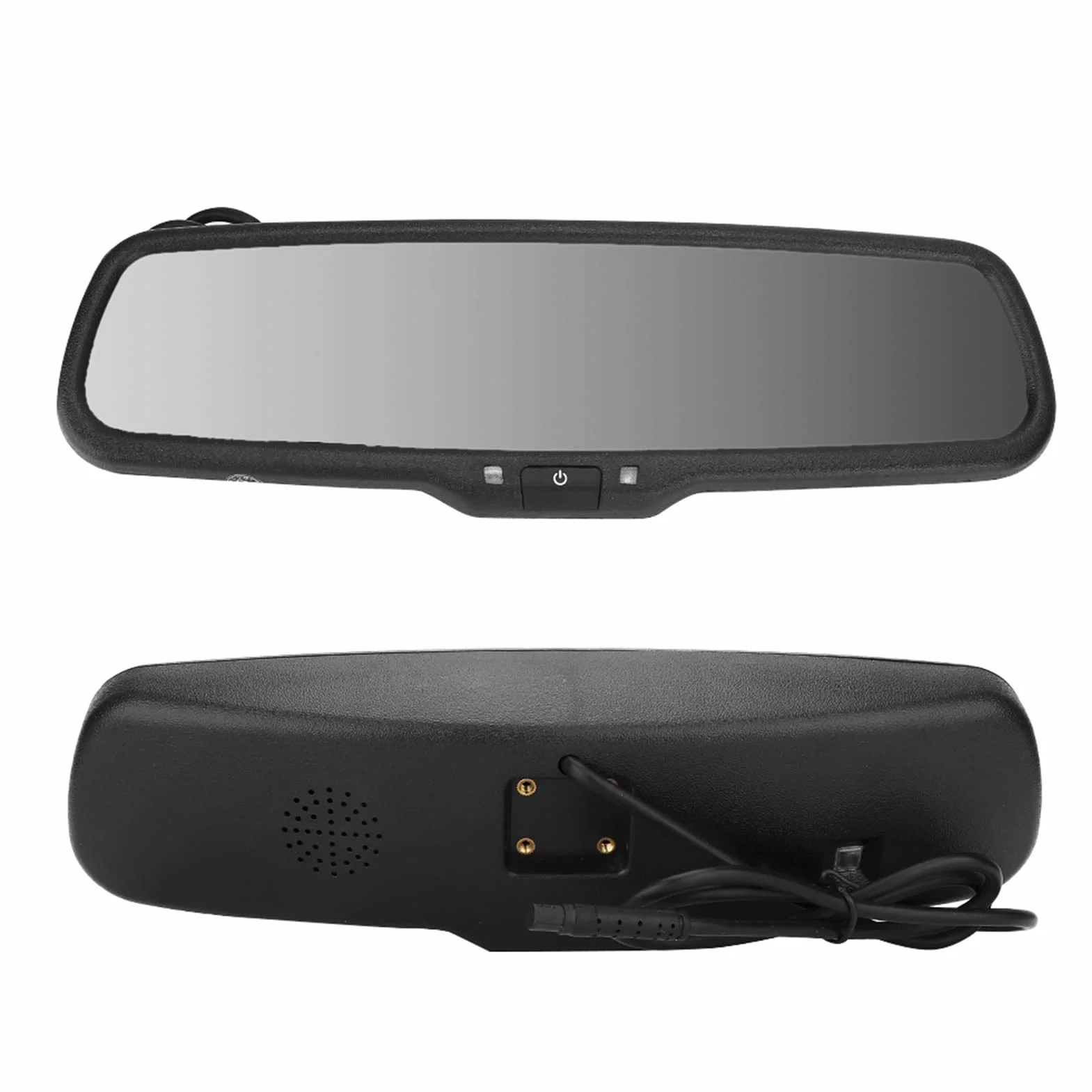 Display per specchietto retrovisore, monitor per specchietto retrovisore auto da 4,3 pollici con oscuramento automatico con staffa nera per auto e camion