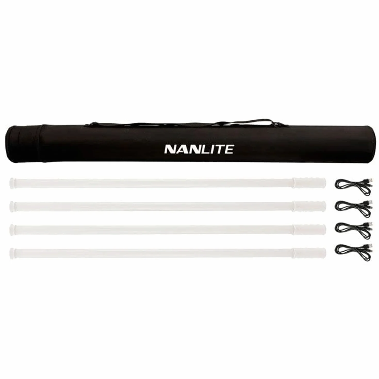 PavoTube T8-7X - Kit 4 tubi Nanlite RGBWW, controllo cavo o APP