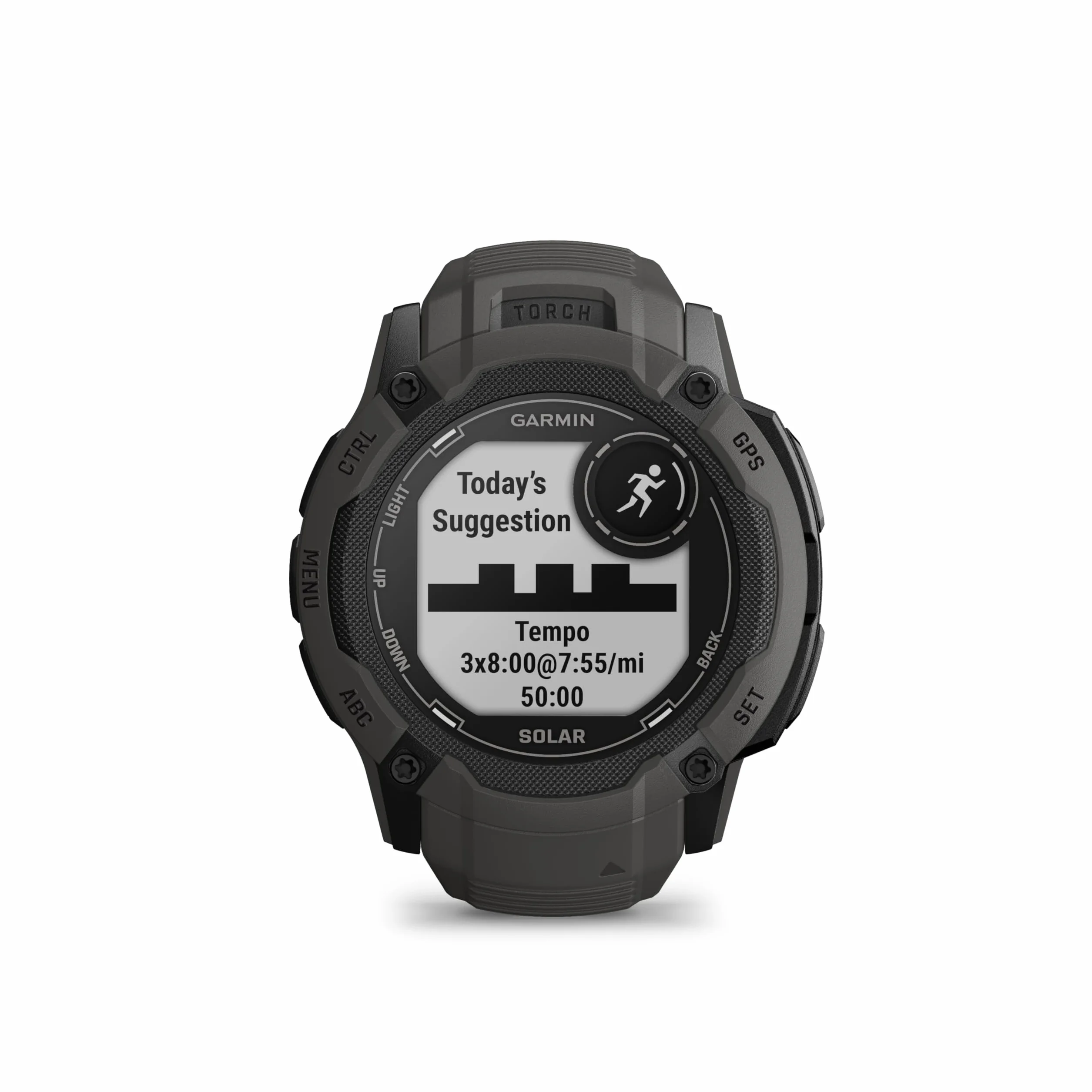 Garmin Instinct 2X Solar, Smartwatch, 50mm, Rugged design, Ricarica solare, Autonomia infinita, Disply 1,1", Torcia LED, GPS Multi-banda, Cardio, SpO2, Pay, Connect IQ (Graphite) (Ricondizionato)