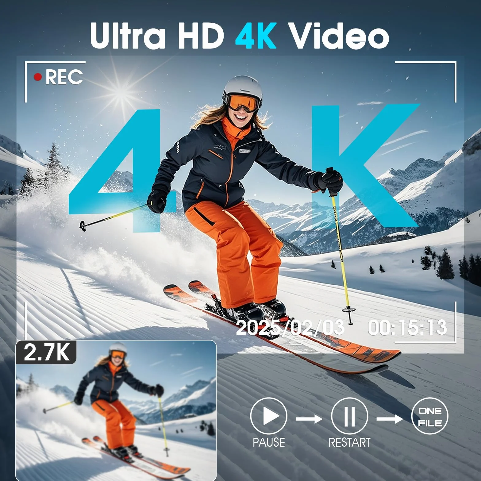 Fotocamera e digitale Bofypoo 64 MP autofocus Vlogging con doppia telecamera 4K, zoom digitale 16X, scheda memoria 32G