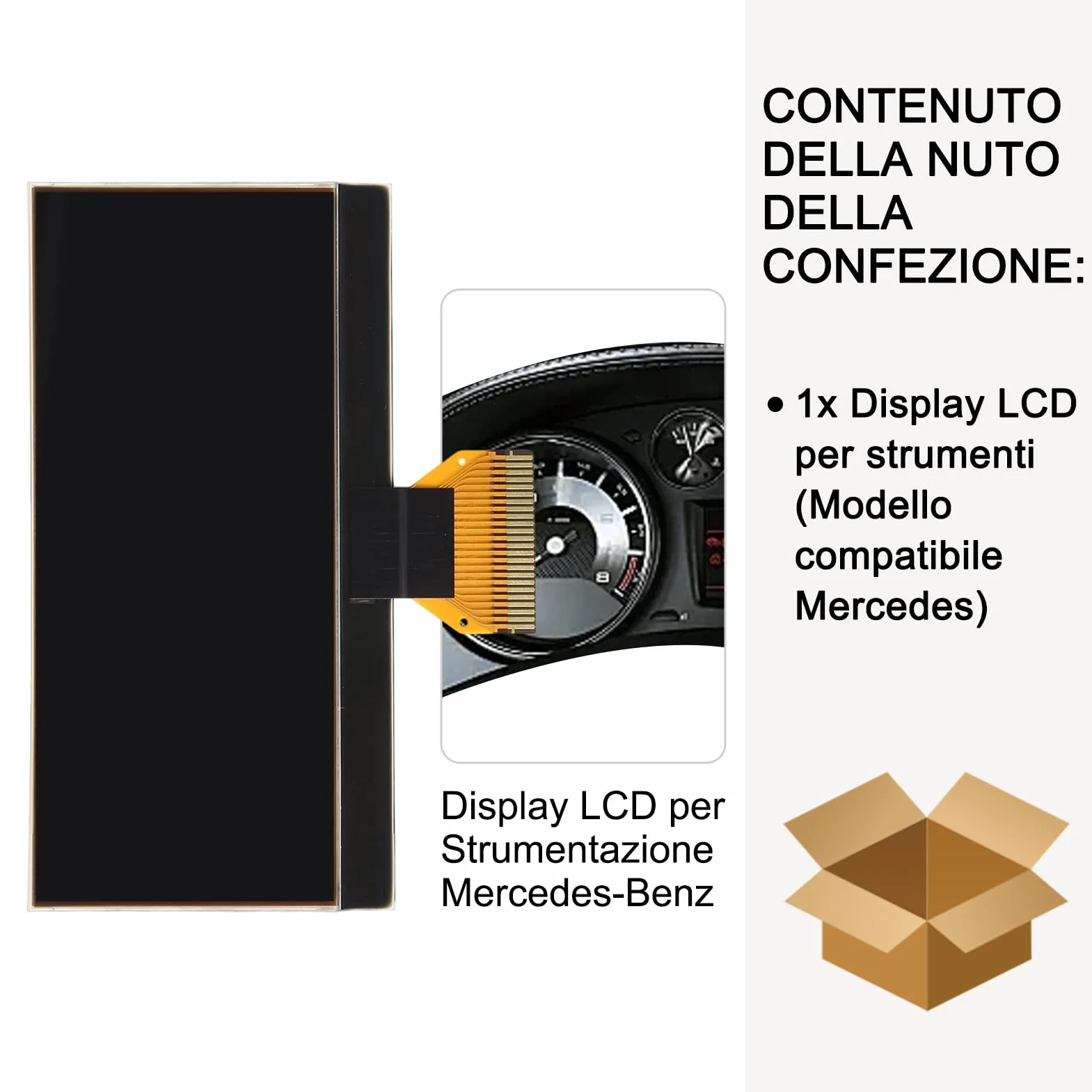 Schermo LCD per auto, per Mercedes Classe A B, cruscotto di visualizzazione del cluster, display LCD, compatibile con classe A/B W169 W245 A1695400448