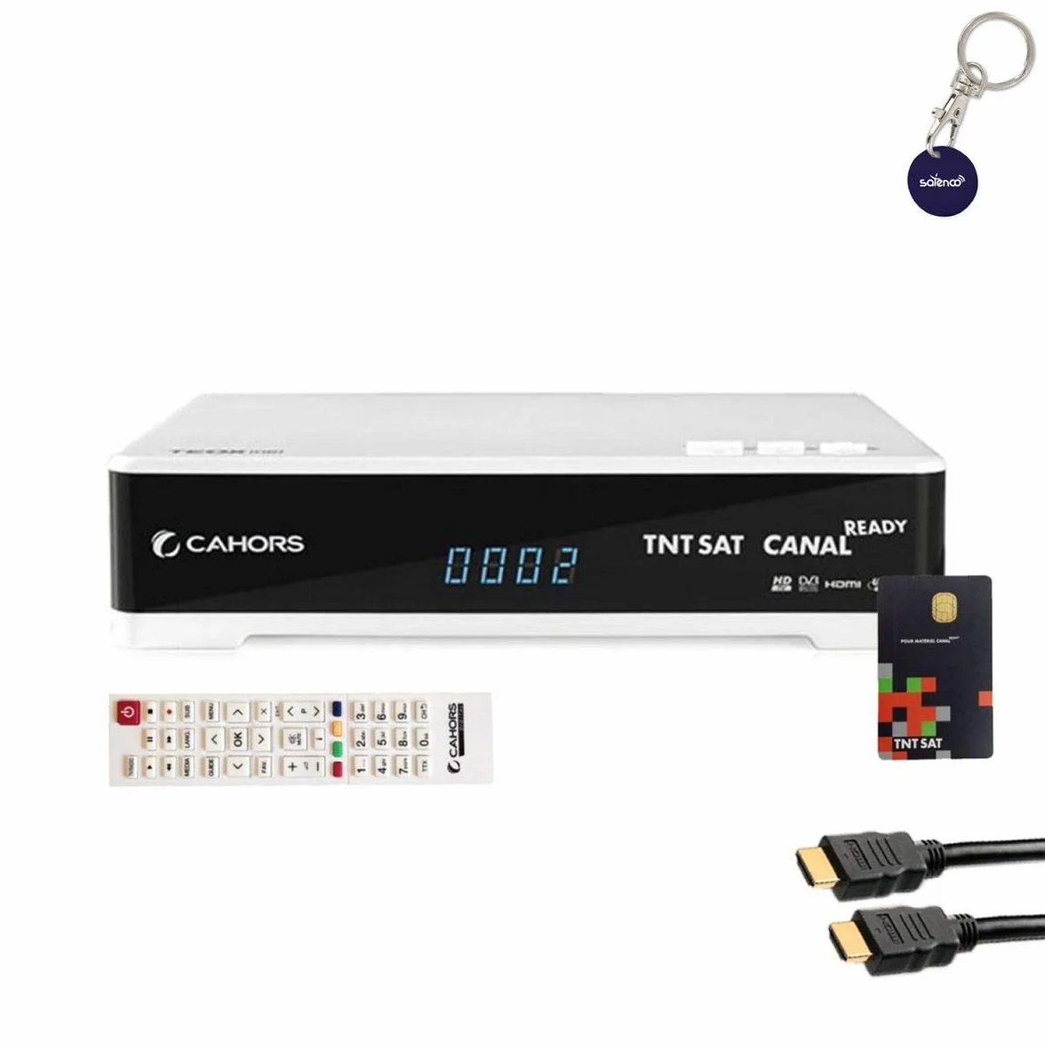 teox HD Mini Ricevitore satellitare + Scheda TNTSAT inclusa + Cable HDMI 2 m