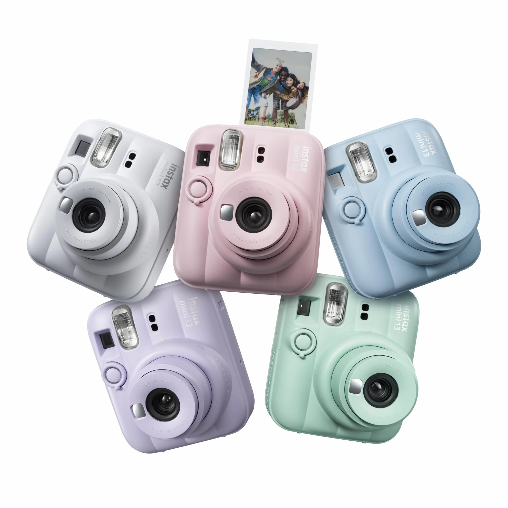instax mini 13 fotocamera istantanea con flash integrato, specchio selfie, modalità close-up, autoscatto, Lagoon Green