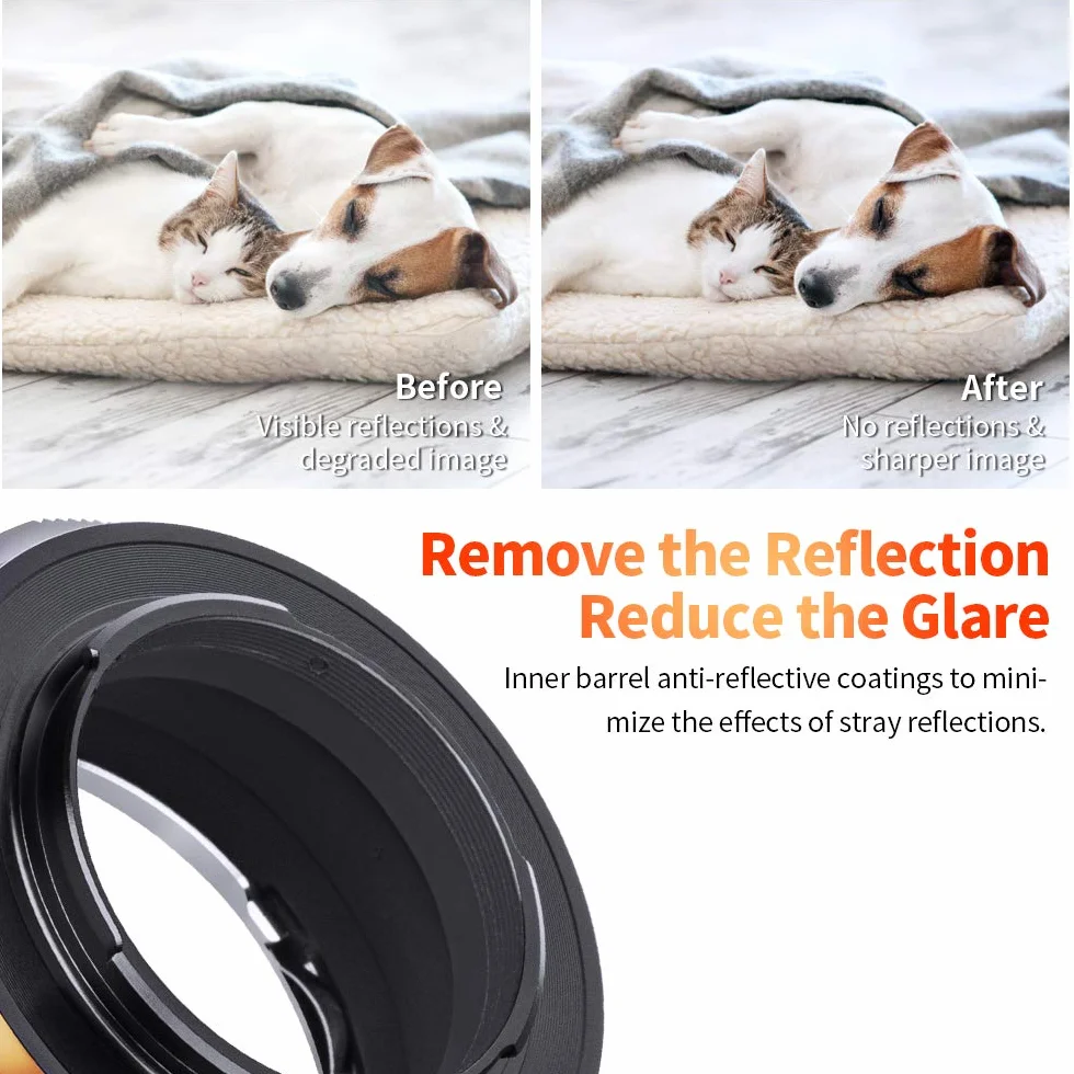 K&F CONCEPT Lente Mount Adattatore Manuale Fuoco: Compatibile con Lente Compatibile con Nikon F a Corpo Fotocamera Micro Quattro Terzi(M4/3)