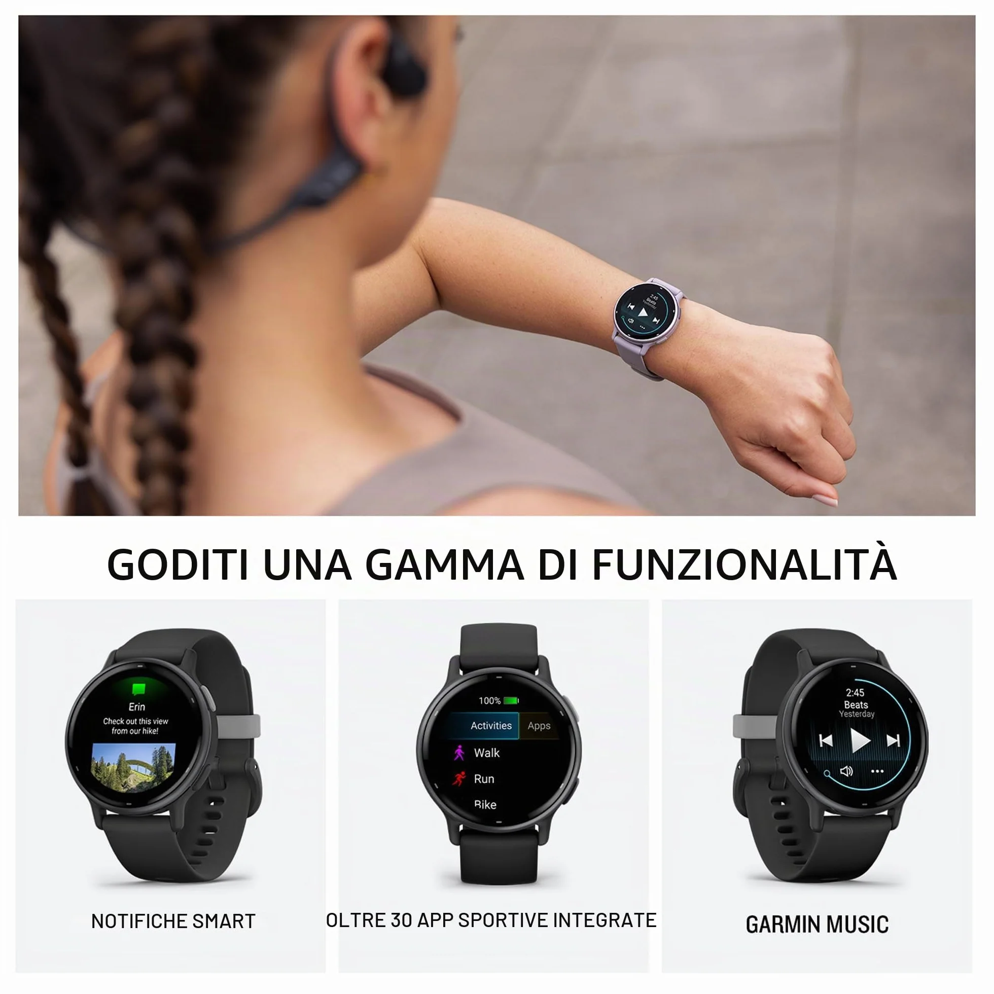 Garmin vívoactive 5, Smartwatch AMOLED 1,2", Cassa 42mm, Musica, Pay, +30 Sport, GPS, Cardio, Coach Sonno, Benefici Workout, Autonomia 11 giorni (Blue & Blue Metallic) (Ricondizionato)