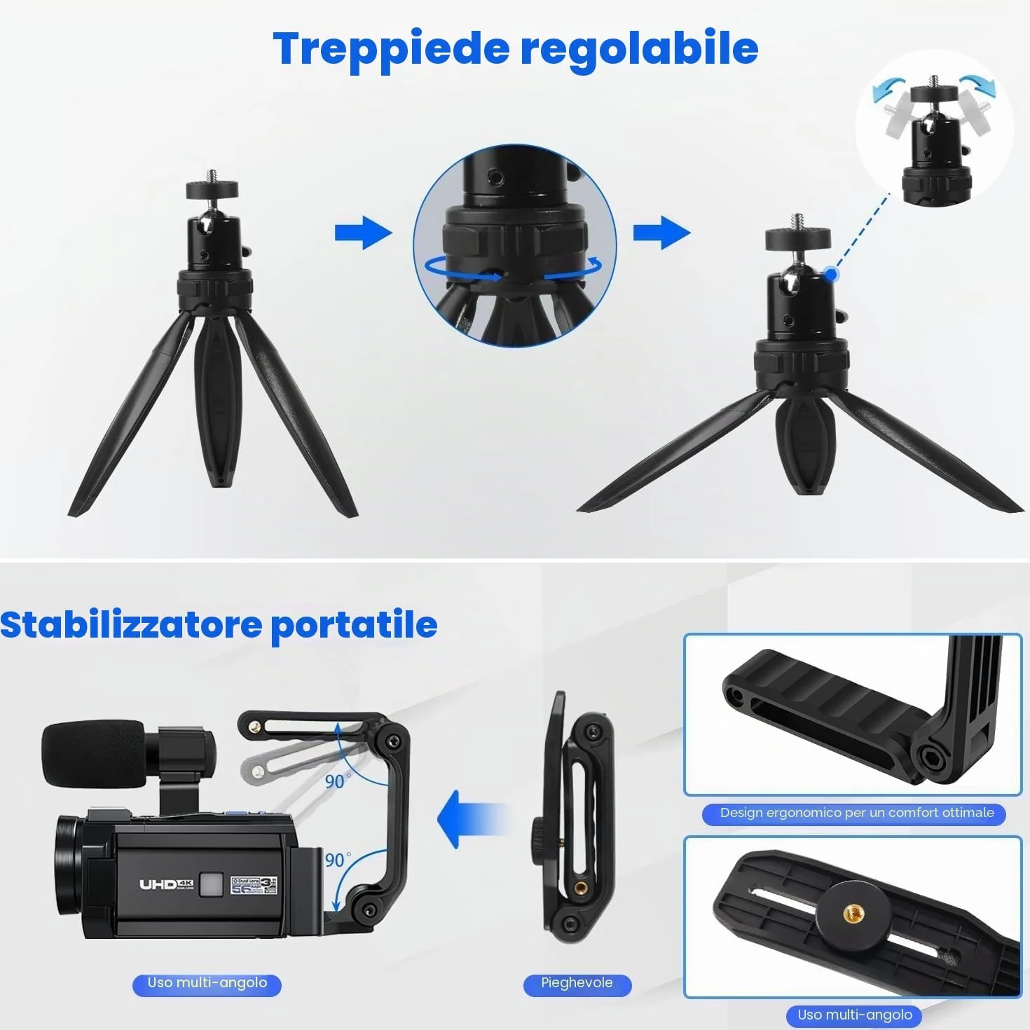 Videocamera Camcorder 5K WiFi 56MP Doppio Lente 16X IR Night Vision Video Camera 3.0" Touchscreen Vlogging Camera per YouTube con 2 Batterie,Scheda 64GB,Telecomando,microfono