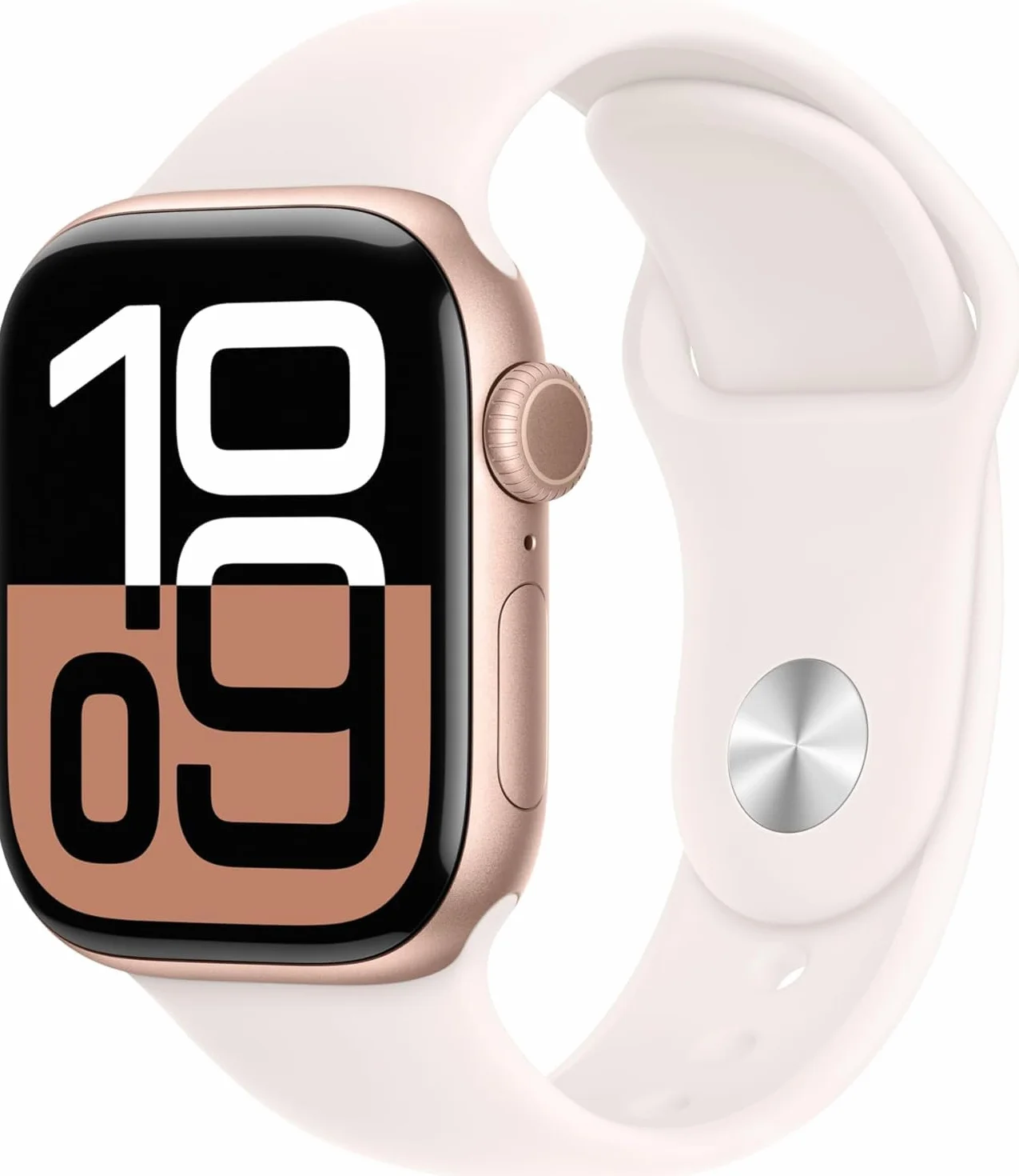 Apple Watch Series 10 [GPS+ Cellular, 42mm] - Oro Rosa Aluminum Case with with Oro Rosa Sport band, M/L (Ricondizionato)