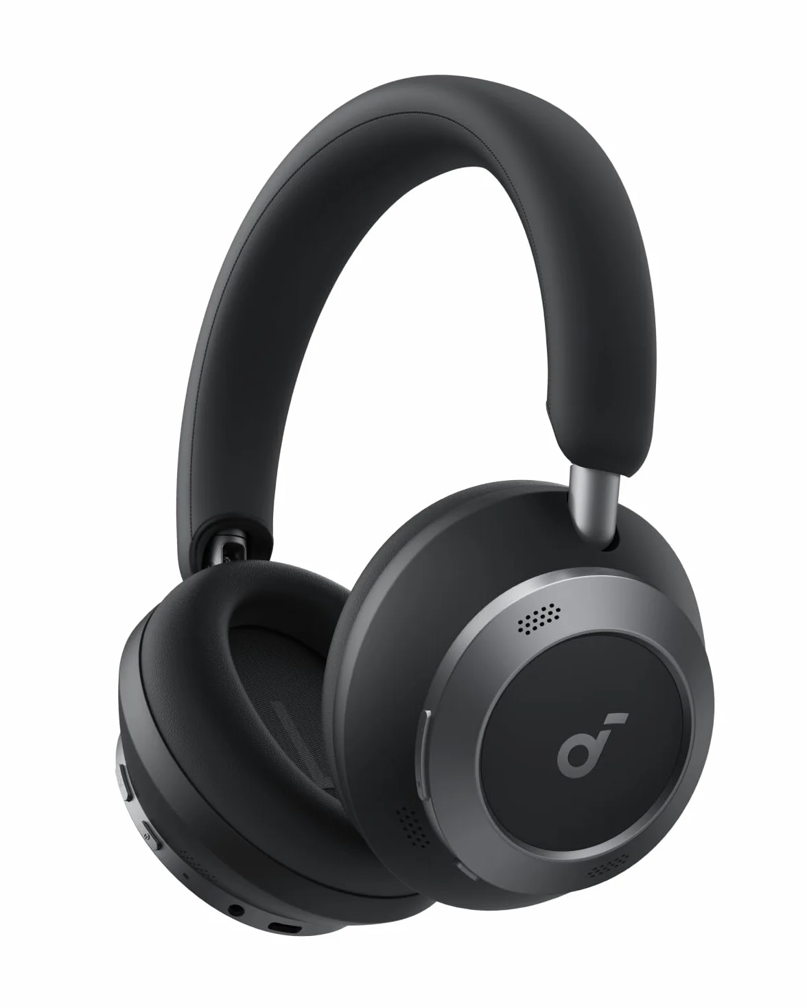 soundcore Space One Pro di Anker, cuffie adattive a cancellazione del rumore attiva, 6 microfoni, design pieghevole, ricarica ultraveloce, 60 ore audio ad alta risoluzione con LDAC, vestibilità comoda