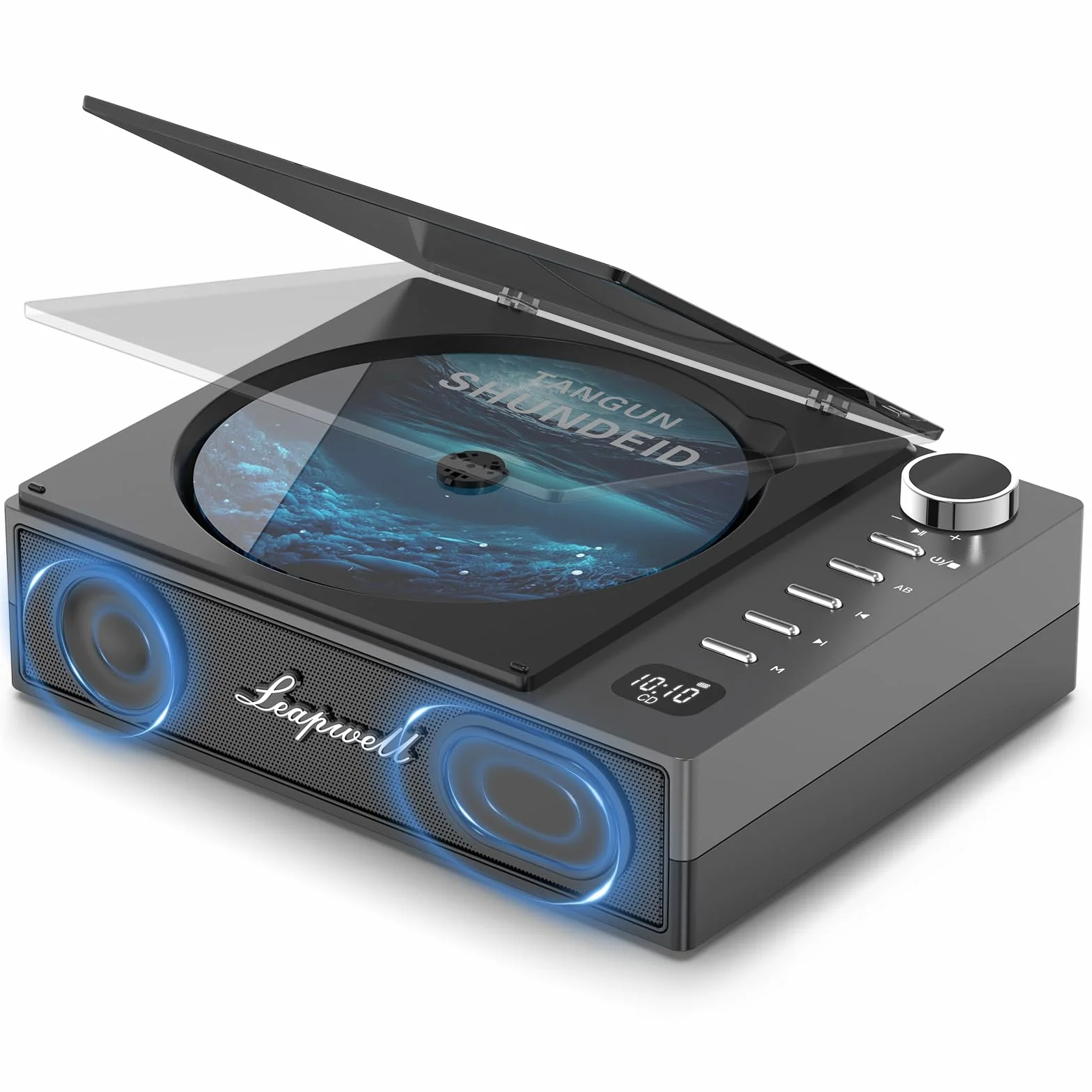 Leapwell Lettore CD Portatile Bluetooth Altoparlanti HiFi Radio AUX USB Nero