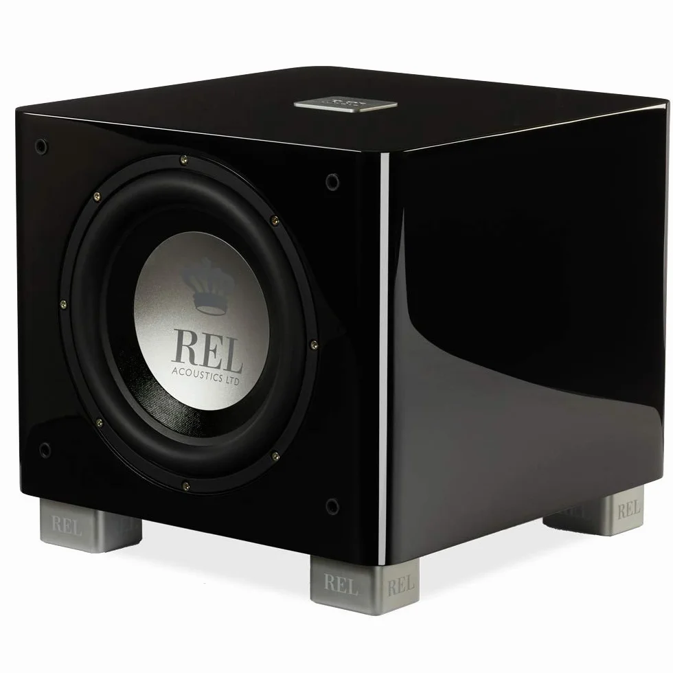 REL Acoustics Subwoofer T/9x, 10" driver frontale, nero lucido