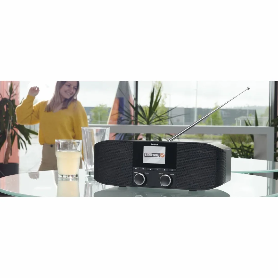 Hama Radio Internet WLAN DAB+ Bluetooth Sveglia Aux 3,5 mm FM Nero