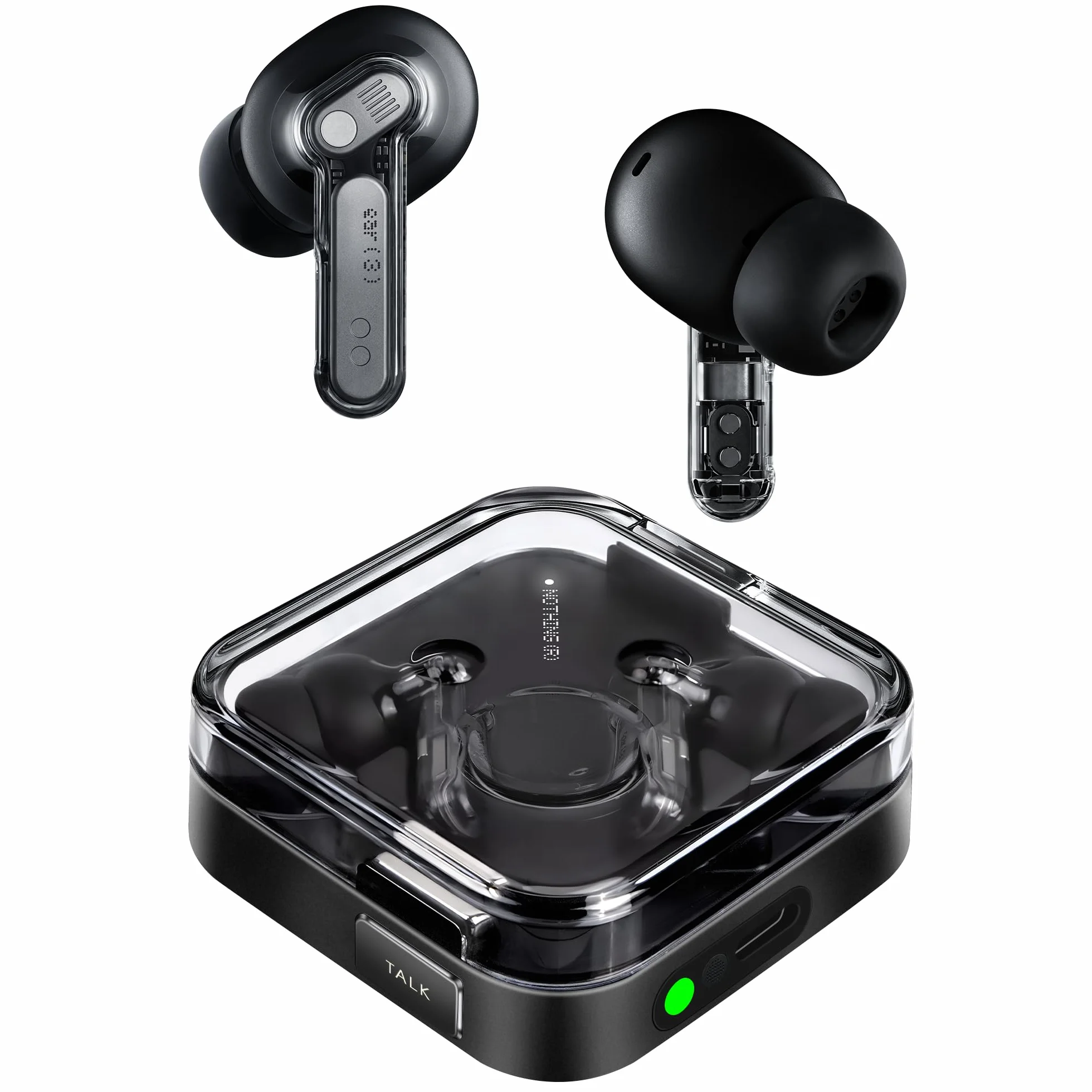 Nothing Ear (3) Auricolari Wireless In-Ear, Cancellazione Adattiva del Rumore, Audio Hi-Res compatibile con LDAC, Super Mic, IP54, Ricarica Rapida, 22 Ore di Autonomia, Android e iOS – Nero