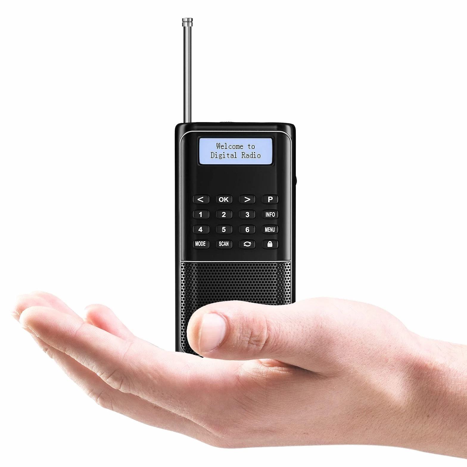 Raddy RD23 Radio Digitale Portatile DAB/DAB+ con Bluetooth, 110 Stazioni Salvate, Radio FM, Ricaricabile via USB-C, Radio Tascabile con Display Chiaro per Casa e Viaggio (Nero)