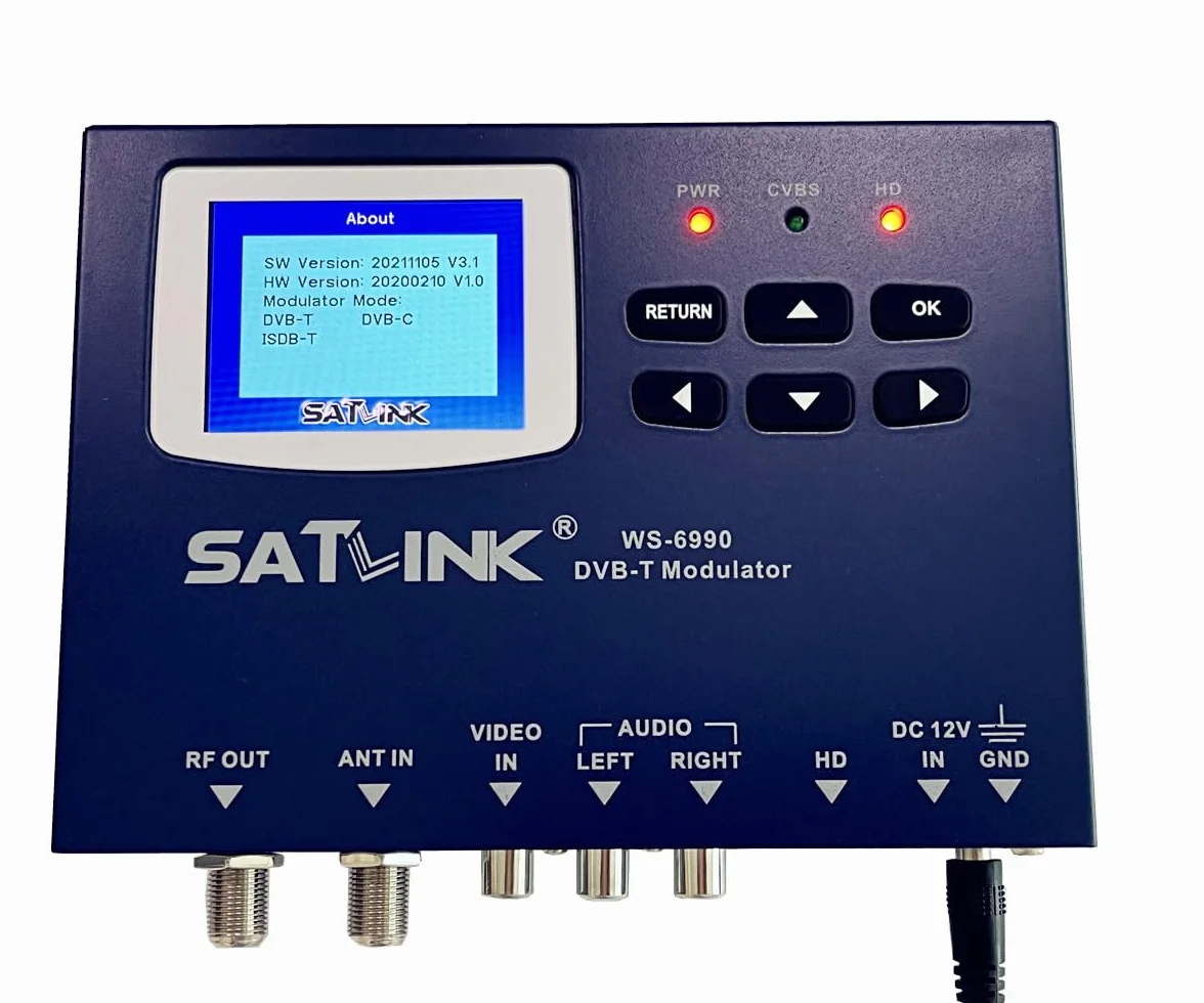 SATLINK WS-6990 DVB-T modulator AV HDMI COFDM H.264