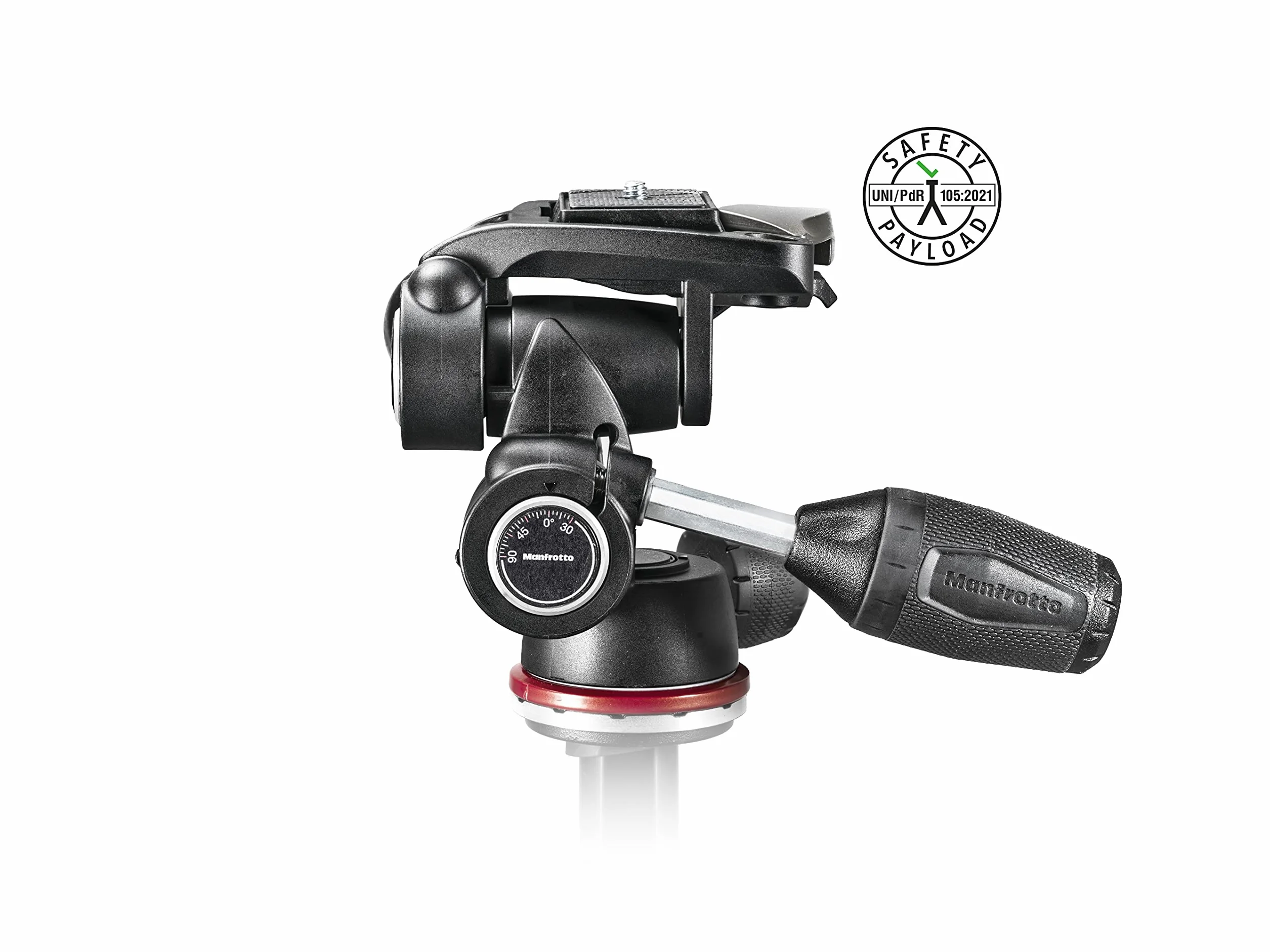 Manfrotto MH804-3W Testa a 3 Vie con Leve Richiudibili, Nero