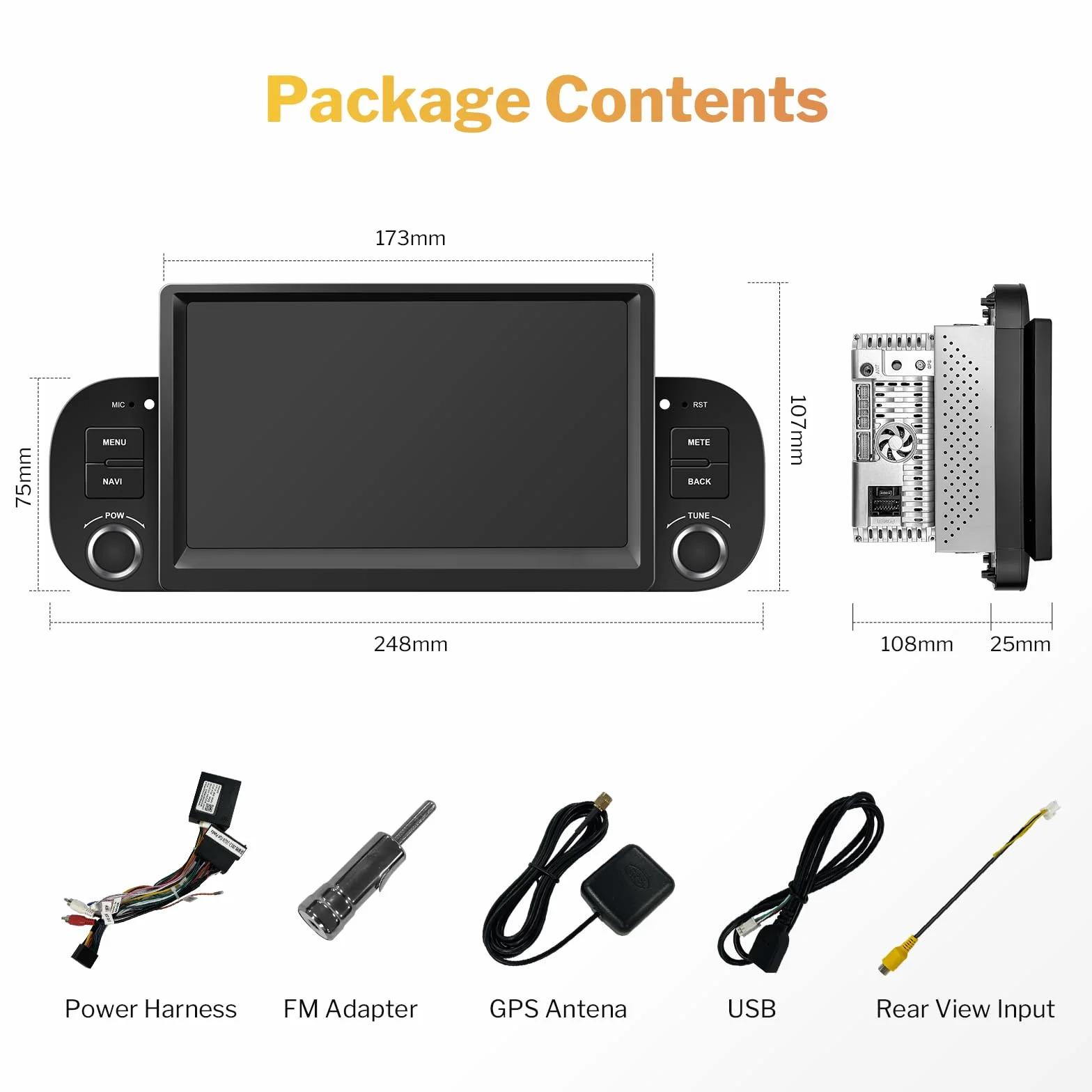 LEXXSON Autoradio per Fiat Panda 2013-2020 con CarPlay e Android Auto Wireless, più AirPlay e Android Link, Sistema Android 11, Schermo Touch 7 Pollici 1024x600, Bluetooth 5.0, WiFi, FM/RDS e USB