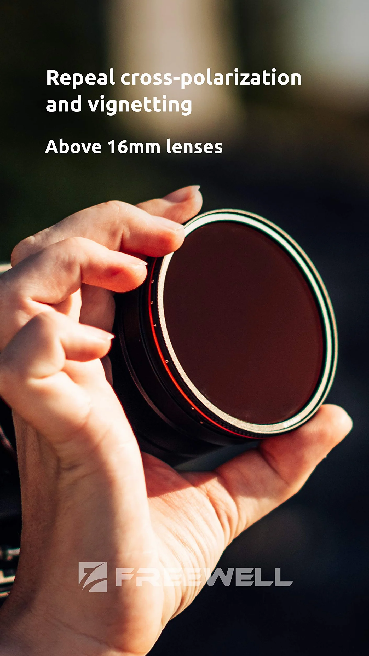 Freewell 82mm Filtro ND Variabile Arresto Rigido Filettato Tutto Giorno 2 a 5 Stop e 6 a 9 Stop - 2Pack