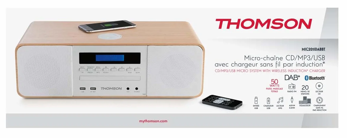 Micro Sistema Hi-Fi Mic201idabbt CD MP3 USB DAB Bluetooth 50W