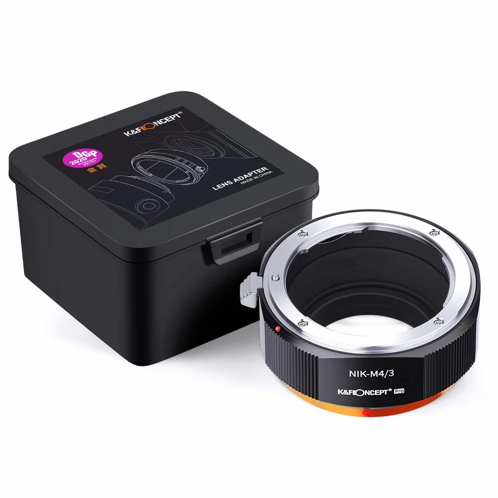 K&F CONCEPT Lente Mount Adattatore Manuale Fuoco: Compatibile con Lente Compatibile con Nikon F a Corpo Fotocamera Micro Quattro Terzi(M4/3)