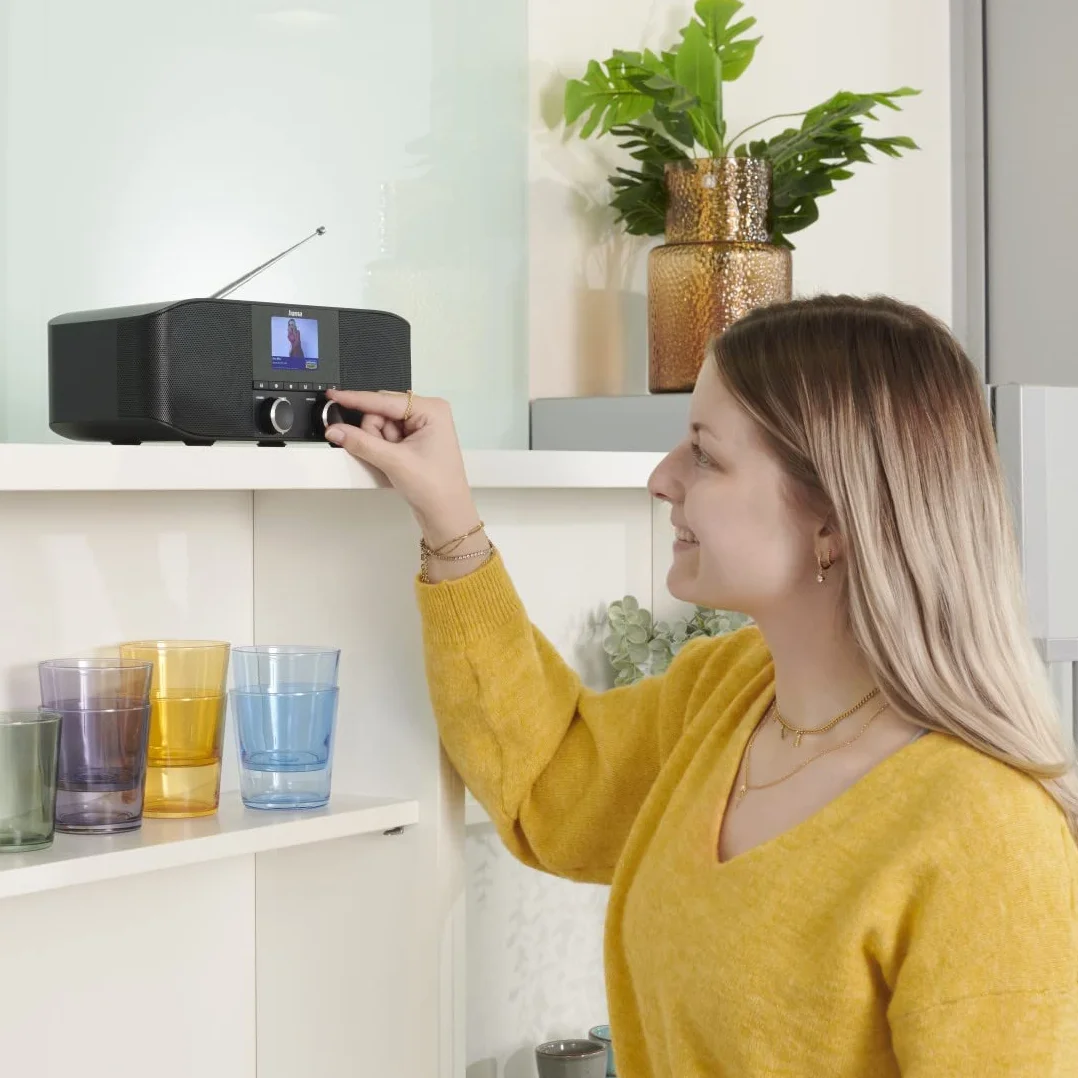 Hama Radio Internet WLAN DAB+ Bluetooth Sveglia Aux 3,5 mm FM Nero