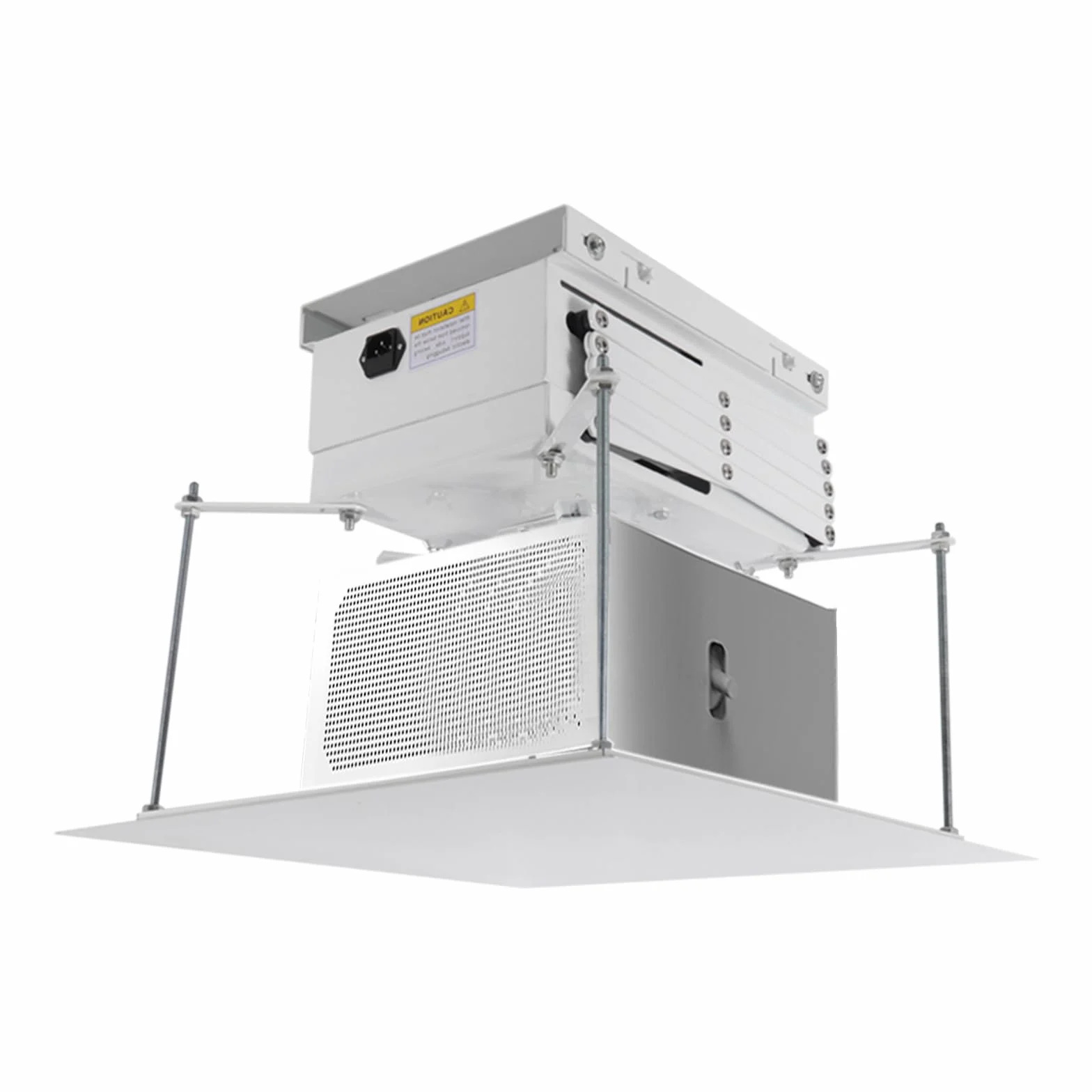 Supporto motorizzato per proiettore, 35 x 28 x 16 cm, portata fino a 10 kg, con telecomando per scuole, sale conferenze, studi ascensore da soffitto